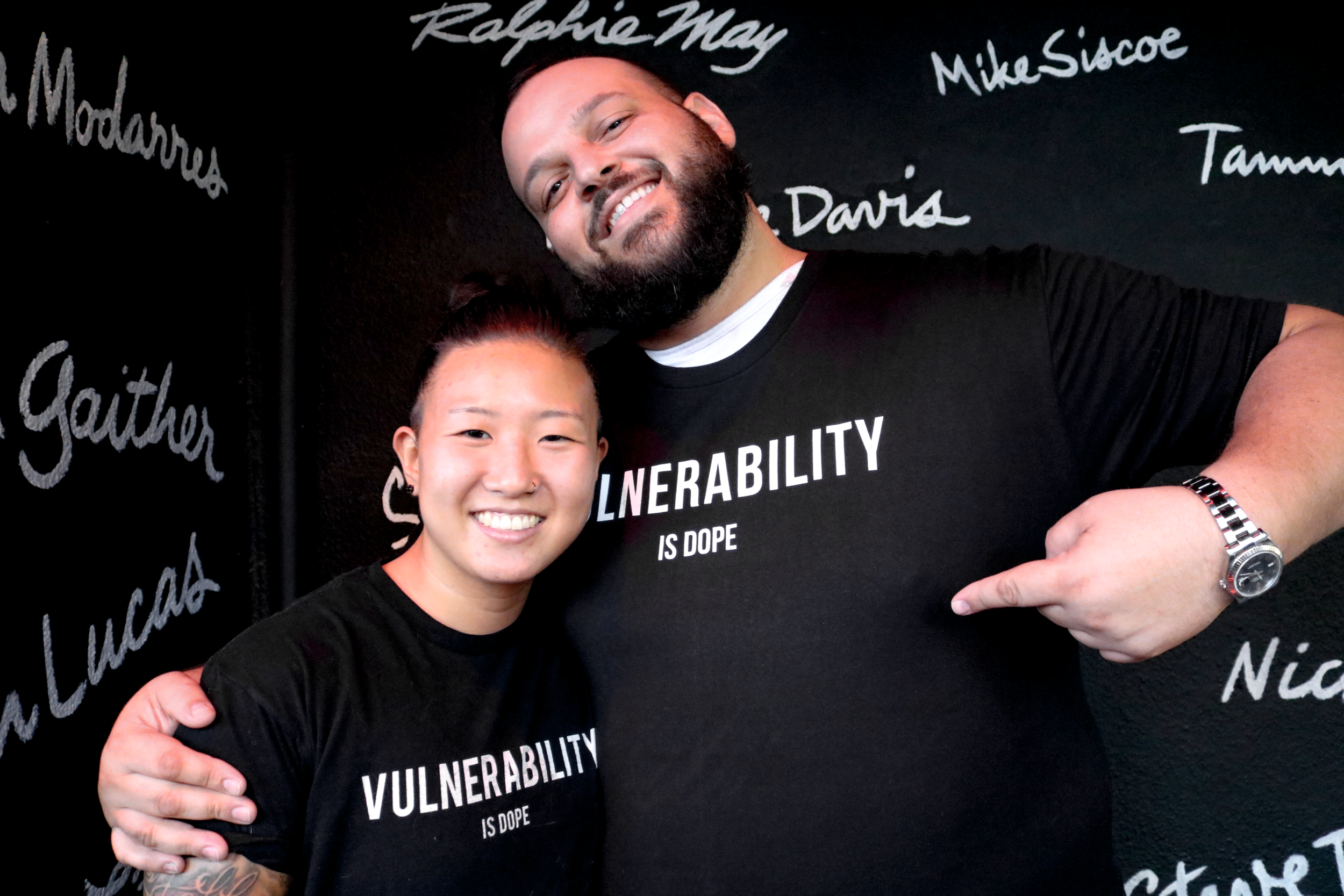 *Picture shown: Jiggy (Founder) and Daniel Franzese (Mean Girls — "She doesn't even go here!")*