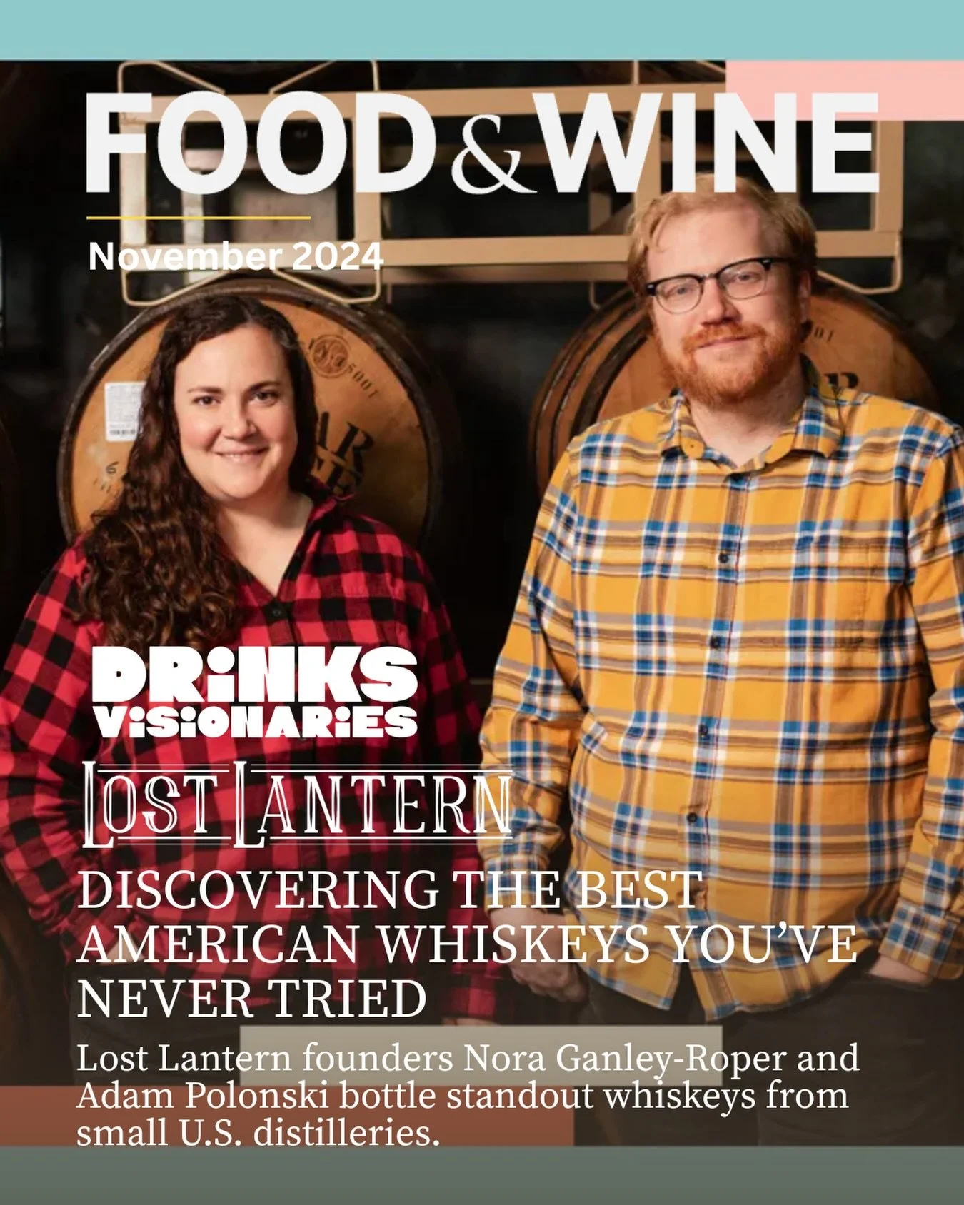 A major recognition for @lostlanternwhiskey in @foodandwine&rsquo;s 2025 Drinks Visionaries. Founders Nora Ganley-Roper and Adam Polonski have brought the independent-bottler model to American whiskey, partnering with small distilleries nationwide to