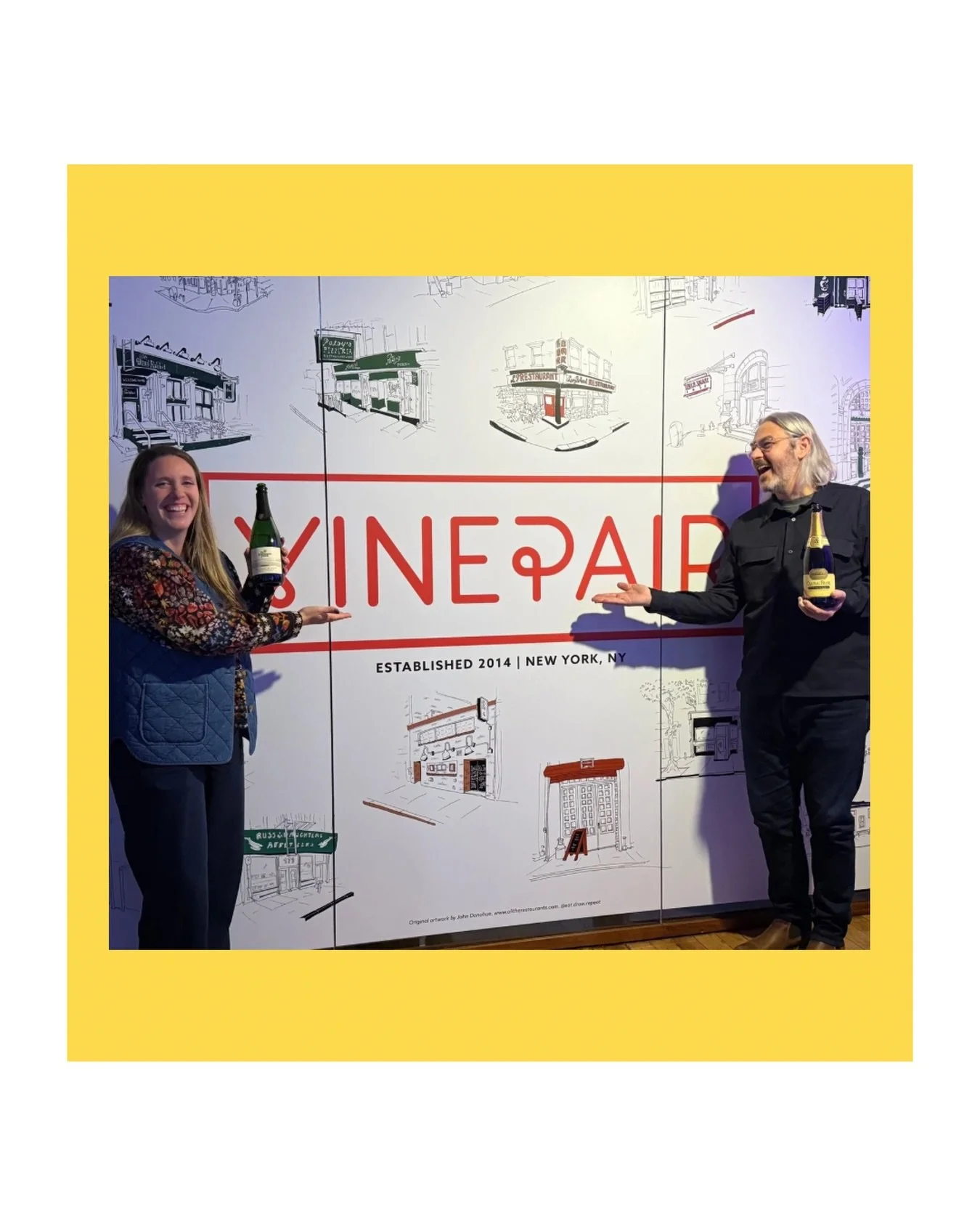 A great visit to the @vinepair offices with VP Meaghan Frank of @drfrankwine for a sparkling chat and tasting with @vinepairkeith. We explored the estate&rsquo;s history through vintages spanning back to the 1980s.