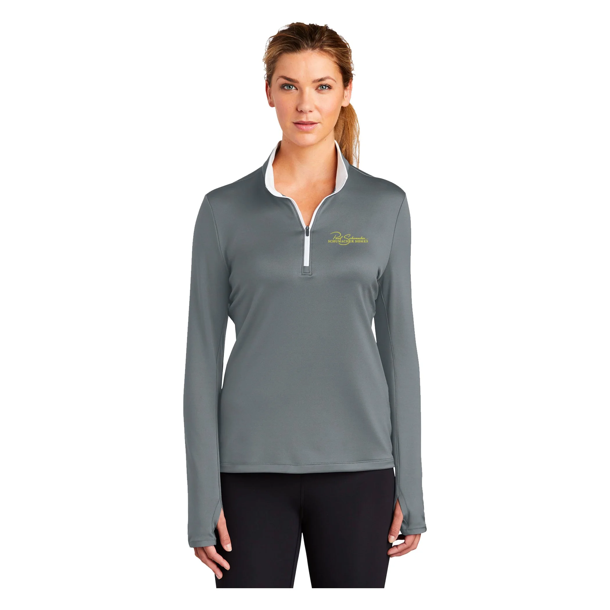 Nike Ladies Stretch 1/4 Zip - Dark Grey
