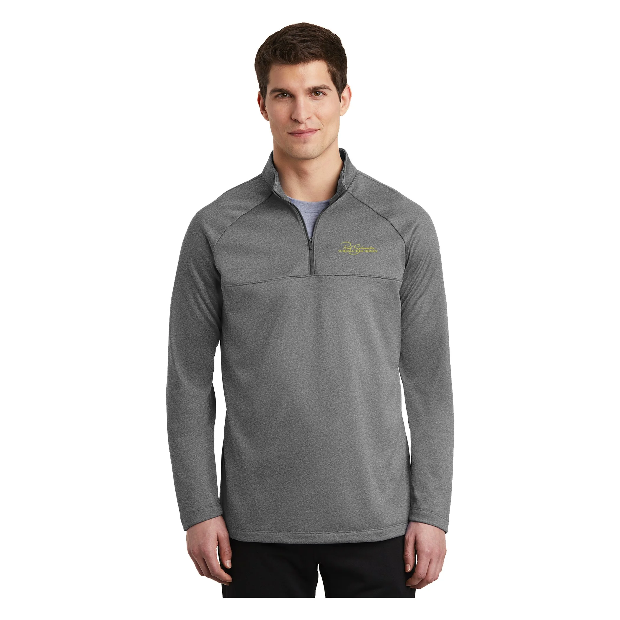 Nike 1/2 Zip Fleece Pullover- Dark Grey Heather