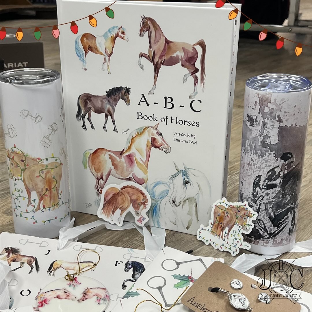 The holiday season is quickly approaching here at JC Saddlery.🎄Start your gift shopping with the brand new Sona Equestrian products. 

Shop the different collections of custom art prints by Darlene Ivey. The wide selection of tumblers, stickers, orn