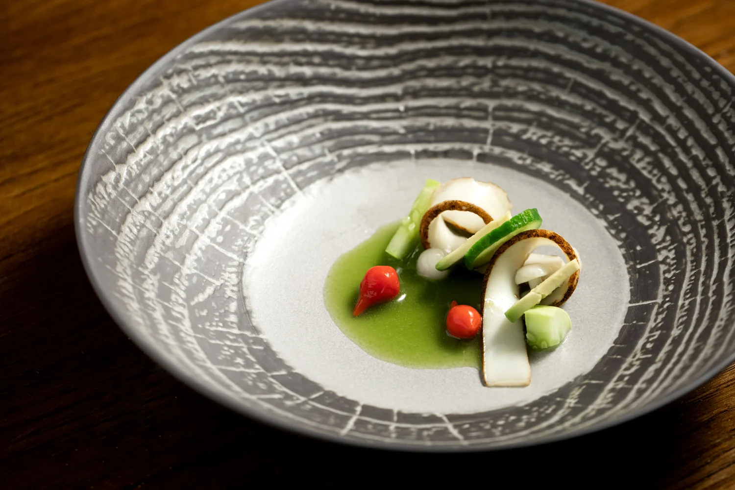 Pictured: Squid with Amazonian Chile. Photo Credit: Kathryn Suellentrop