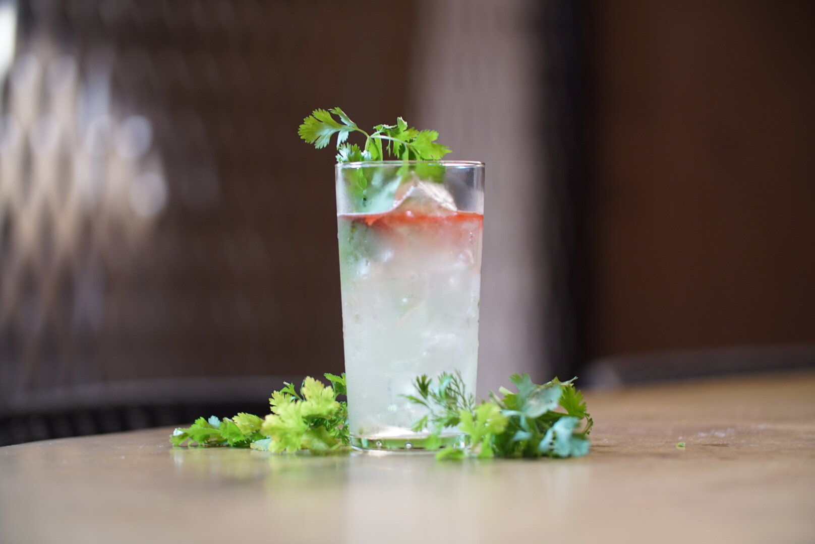 A cilantro cocktail that hopefully won’t taste like soap to some. Photo: Emily Wong