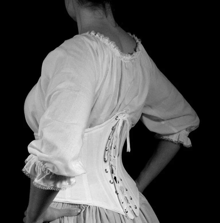 Period corsets 3 4 chemise BW etsy.jpg