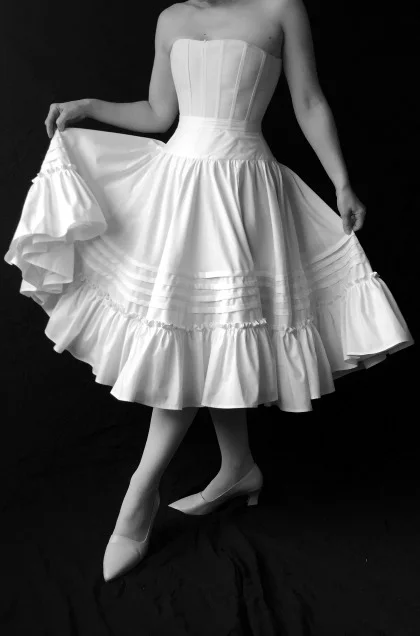 white christmas dresses Royal Wedding Ballerina | Luxury Corset & Trail Set