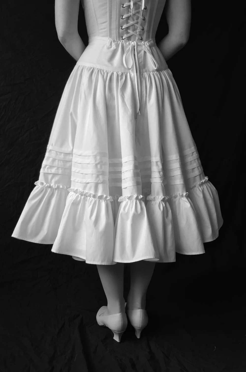 white christmas dresses Ballet Corset Dress Lined in Noir – Mirror Palais main image 0