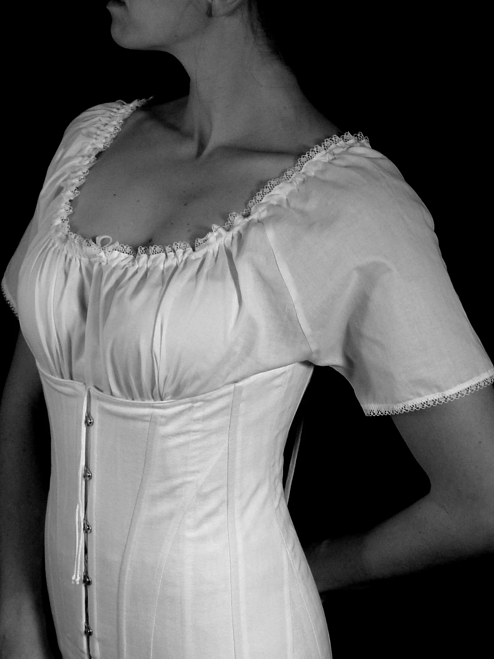 Period Corsets short sleeve chemise edith.JPG
