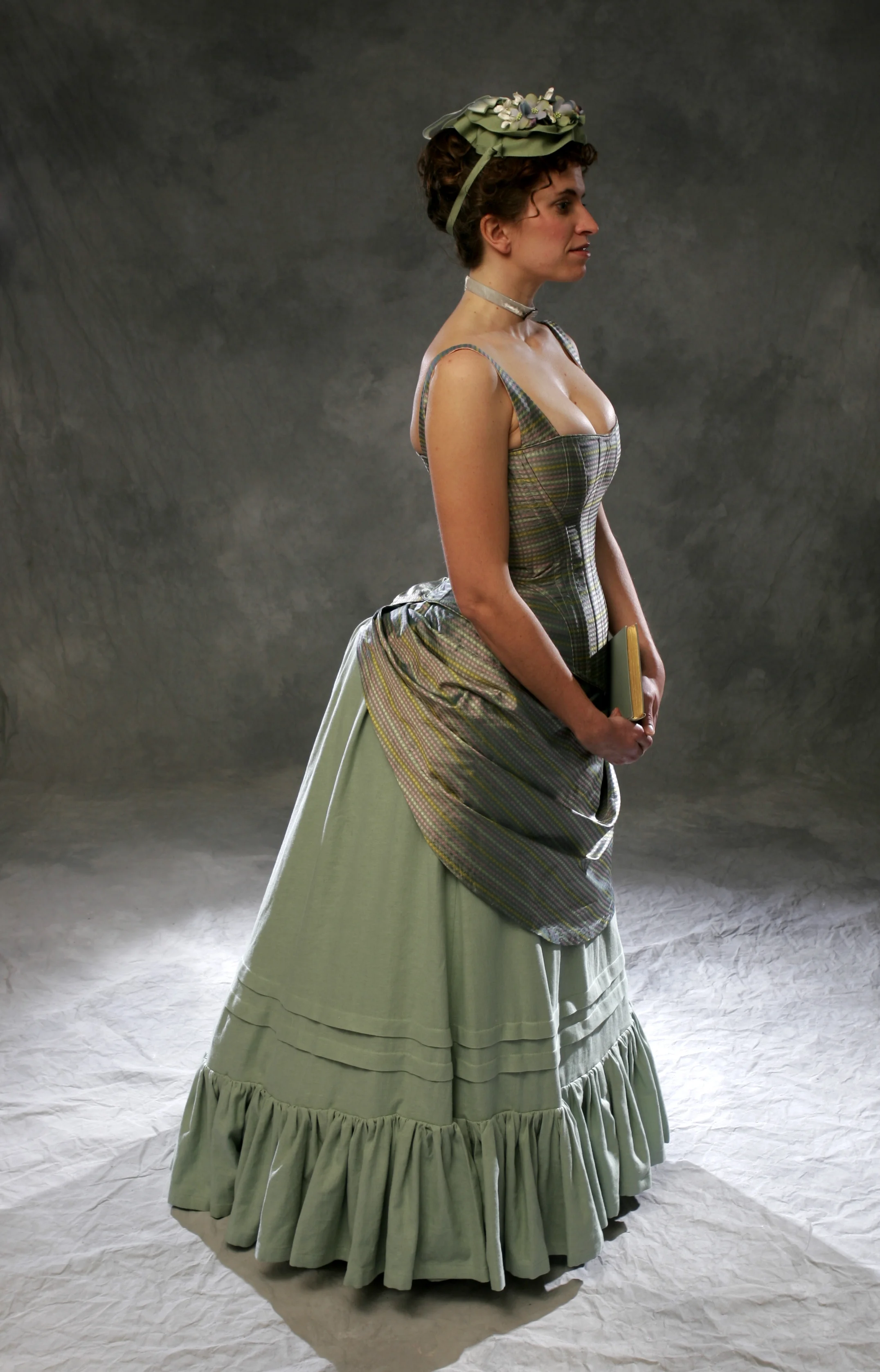  c. 1890- Theodora corset, flatlined with added straps, bustle and custom skirts  click photo to see more 19th century inspired looks 