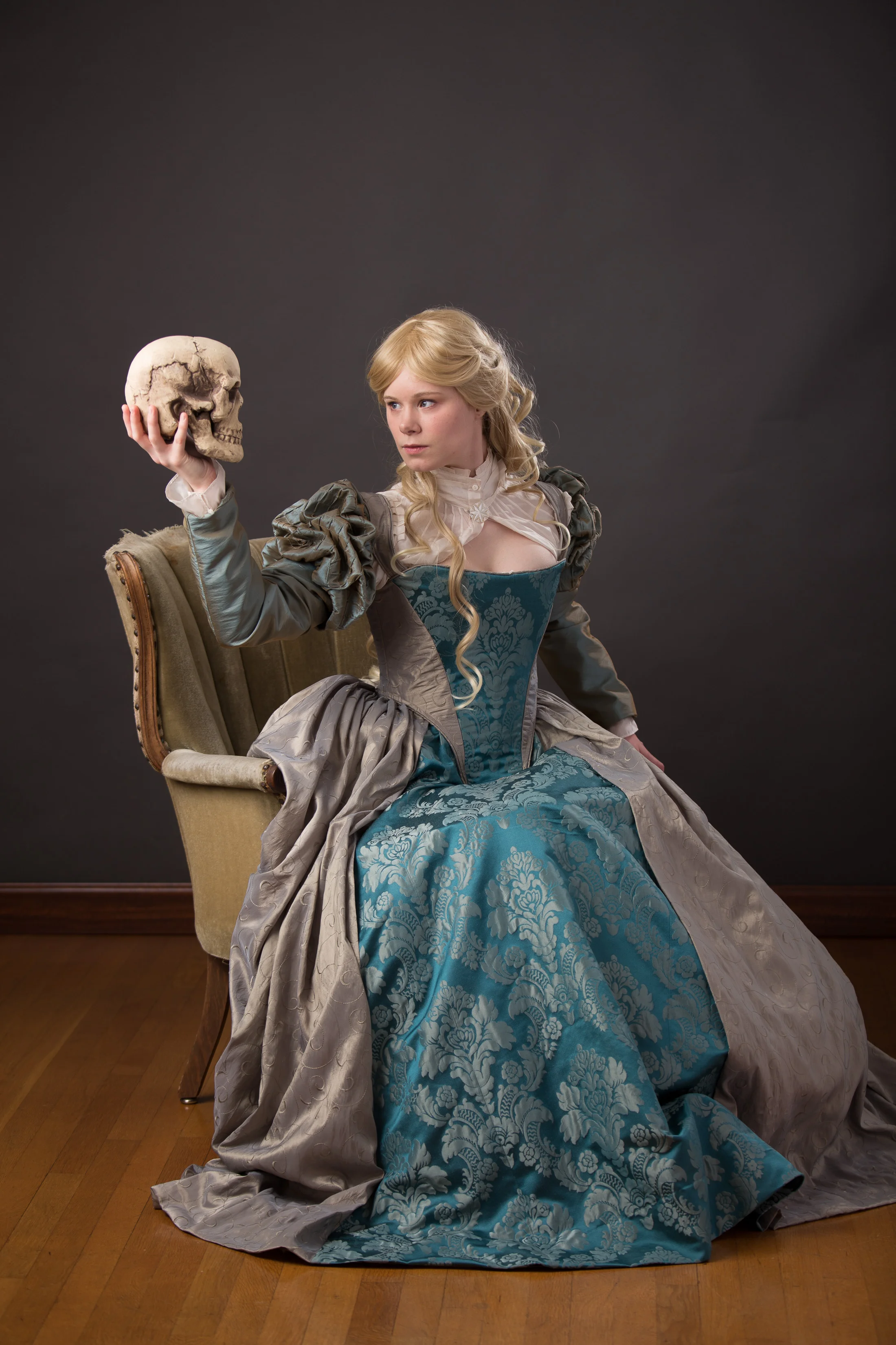 “Viola” -full bespoke ensemble created for Shakespeare in Love photo by John Cornicello