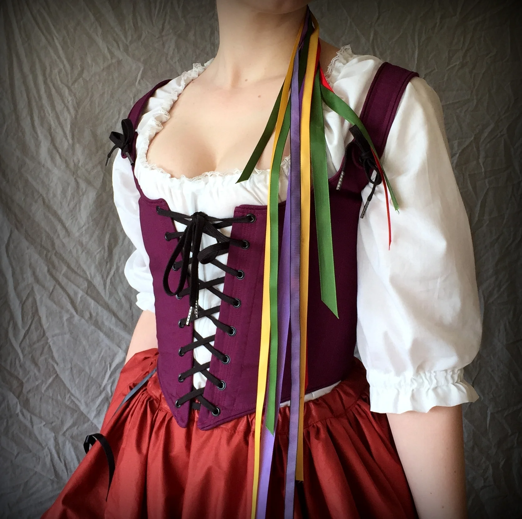 Ren Faire Bodice- Eggplant