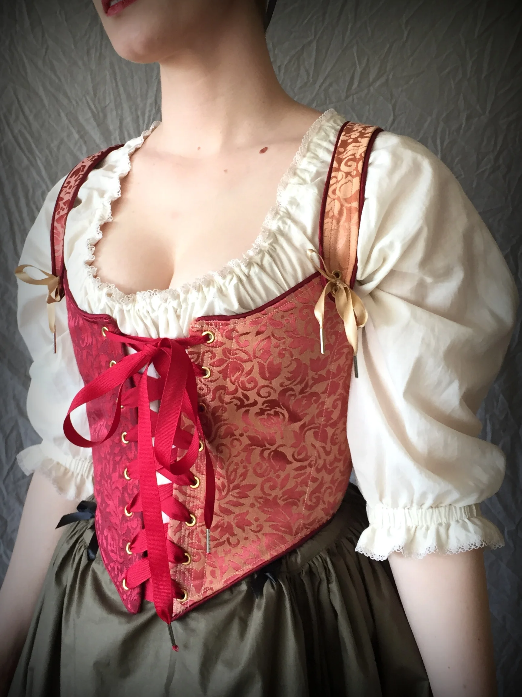 Period Corsets Festive 3-4chemise red.JPG