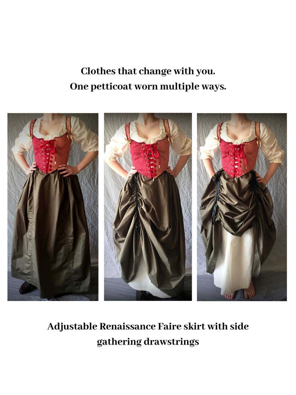 Ren Faire Long Skirt-any color — Period Corsets