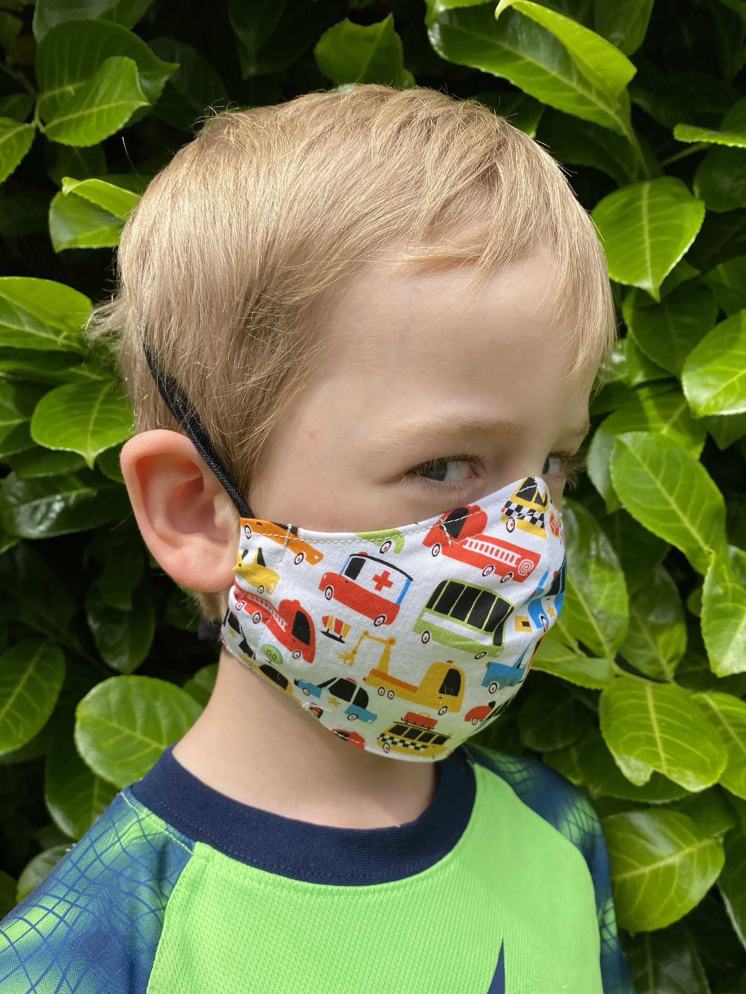 Cars and Trucks PC Mask, Shaped w/Filter, Toddler to Big Kid