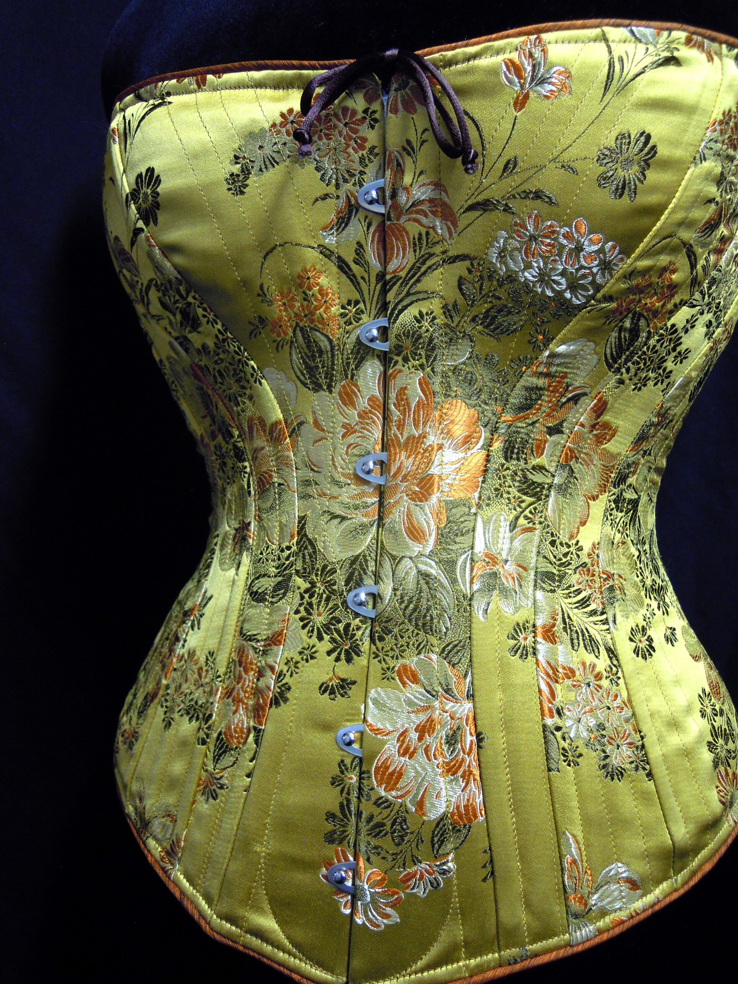 Silk Flatlined c. 1880 Alice Corset — Period Corsets