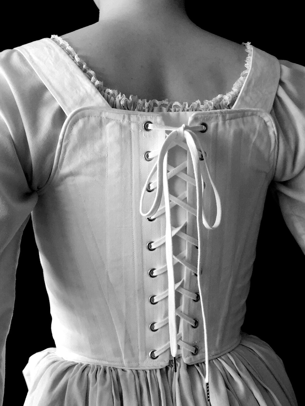 1780s Front Lacing Stays — Synthetic Whalebone – Redthreaded