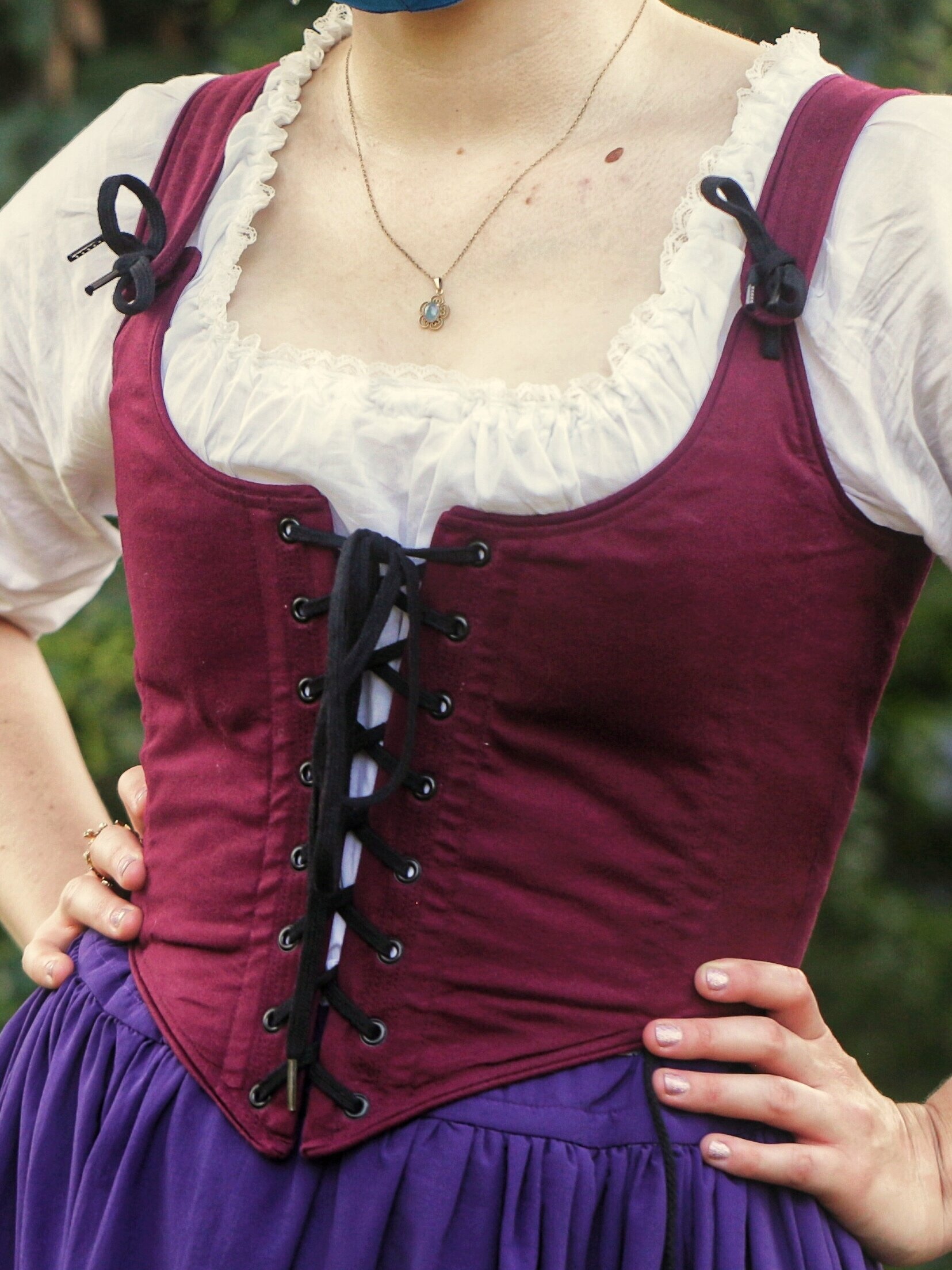 Ren Faire Bodice- Burgundy