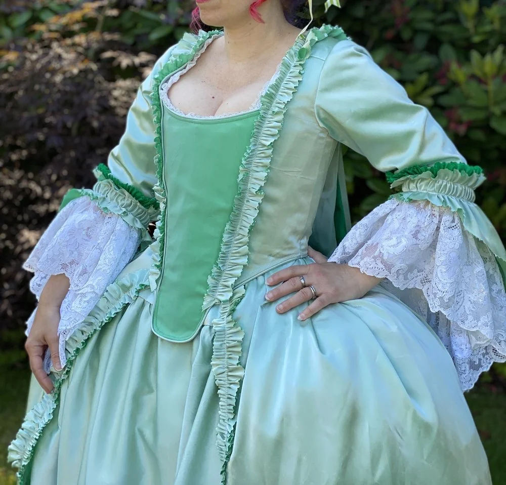 18th Century Robe la Franaise Full Ensemble Gown Period Corsets 18th Century Robe la Franaise Full Ensemble Gown Period Corsets