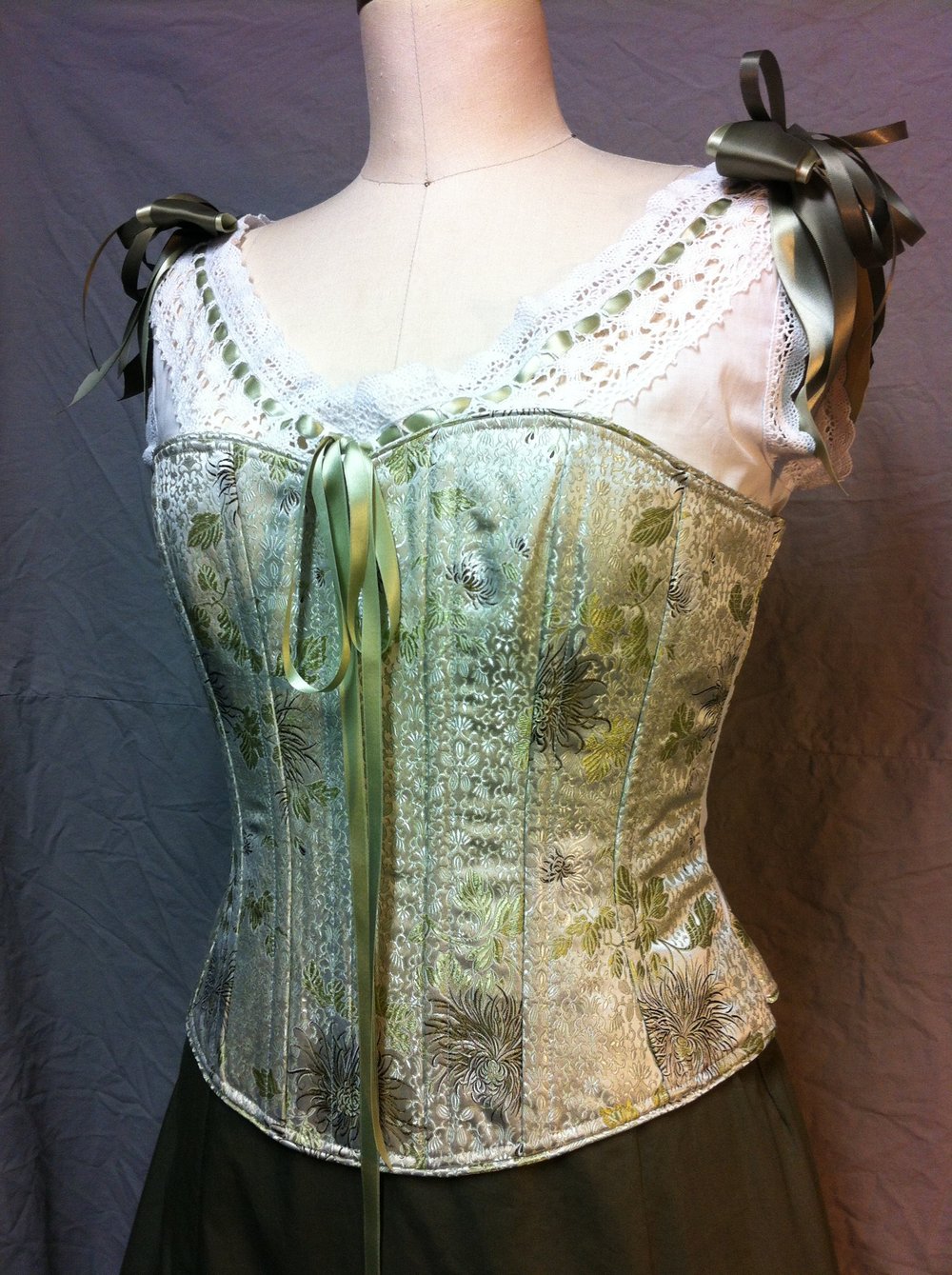 Silk Flatlined 1860 Julia Corset — Period Corsets