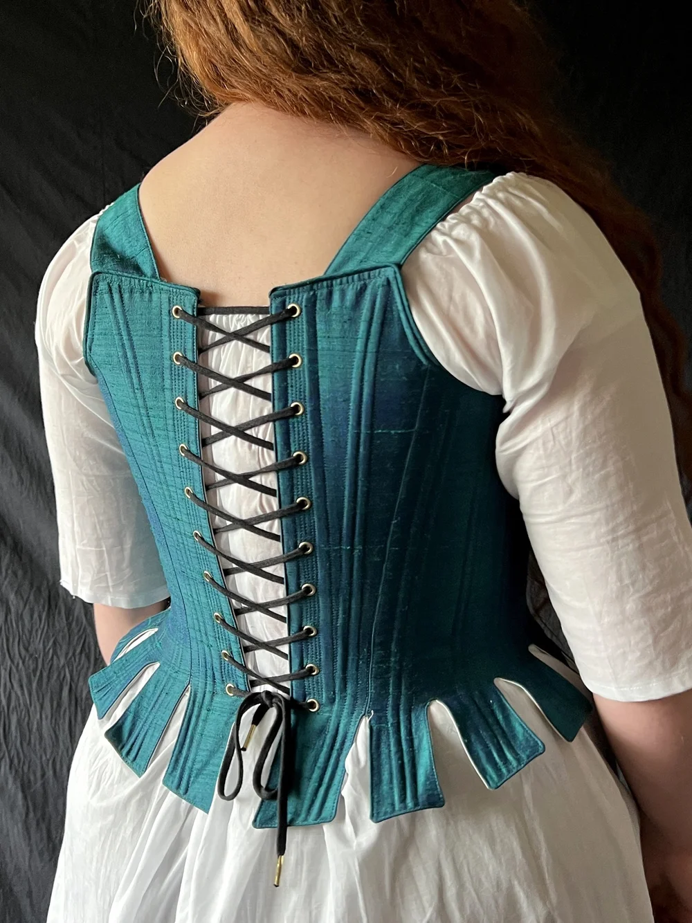 18th century Custom Silk Louisa Stays — Period Corsets
