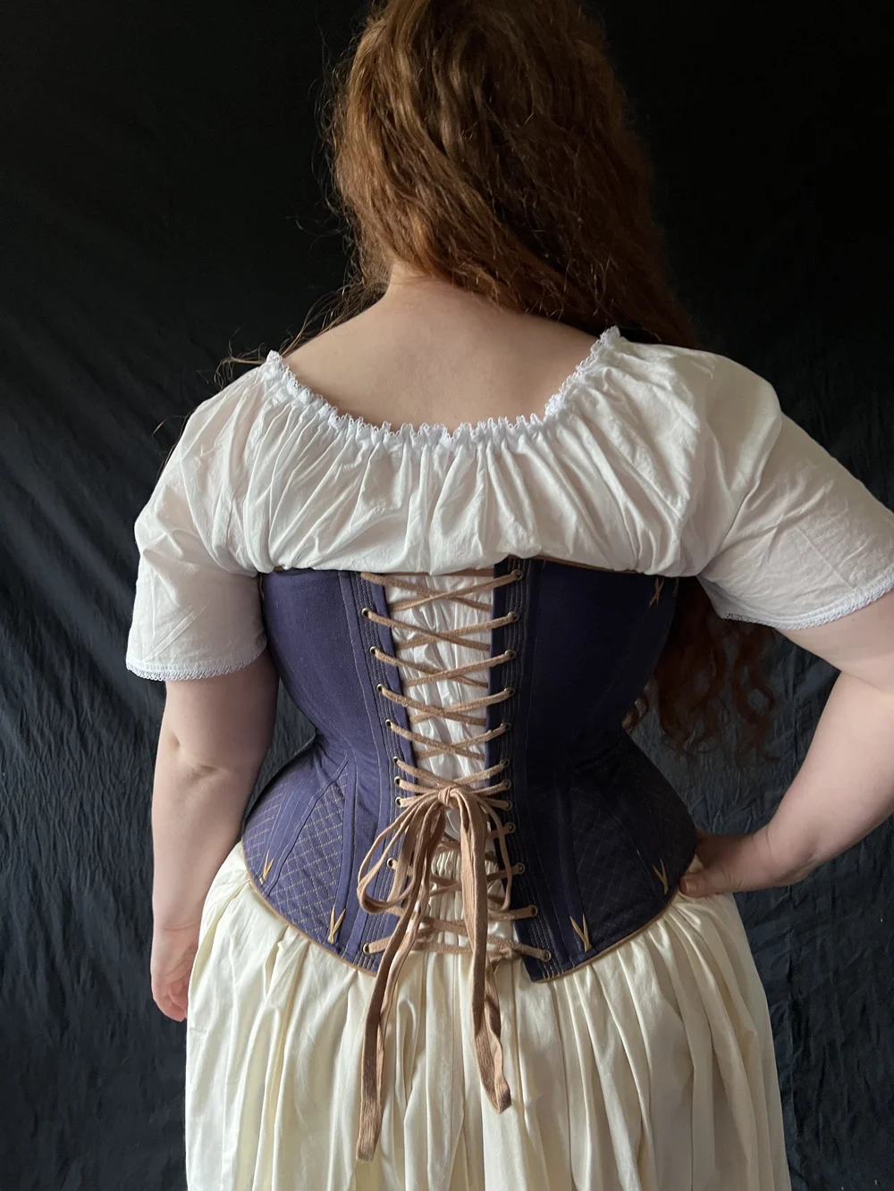 fitted lace wedding dress Victorian Elegance Lace Corset Dress -Vintage Aesthetic Outfit Cream / S
