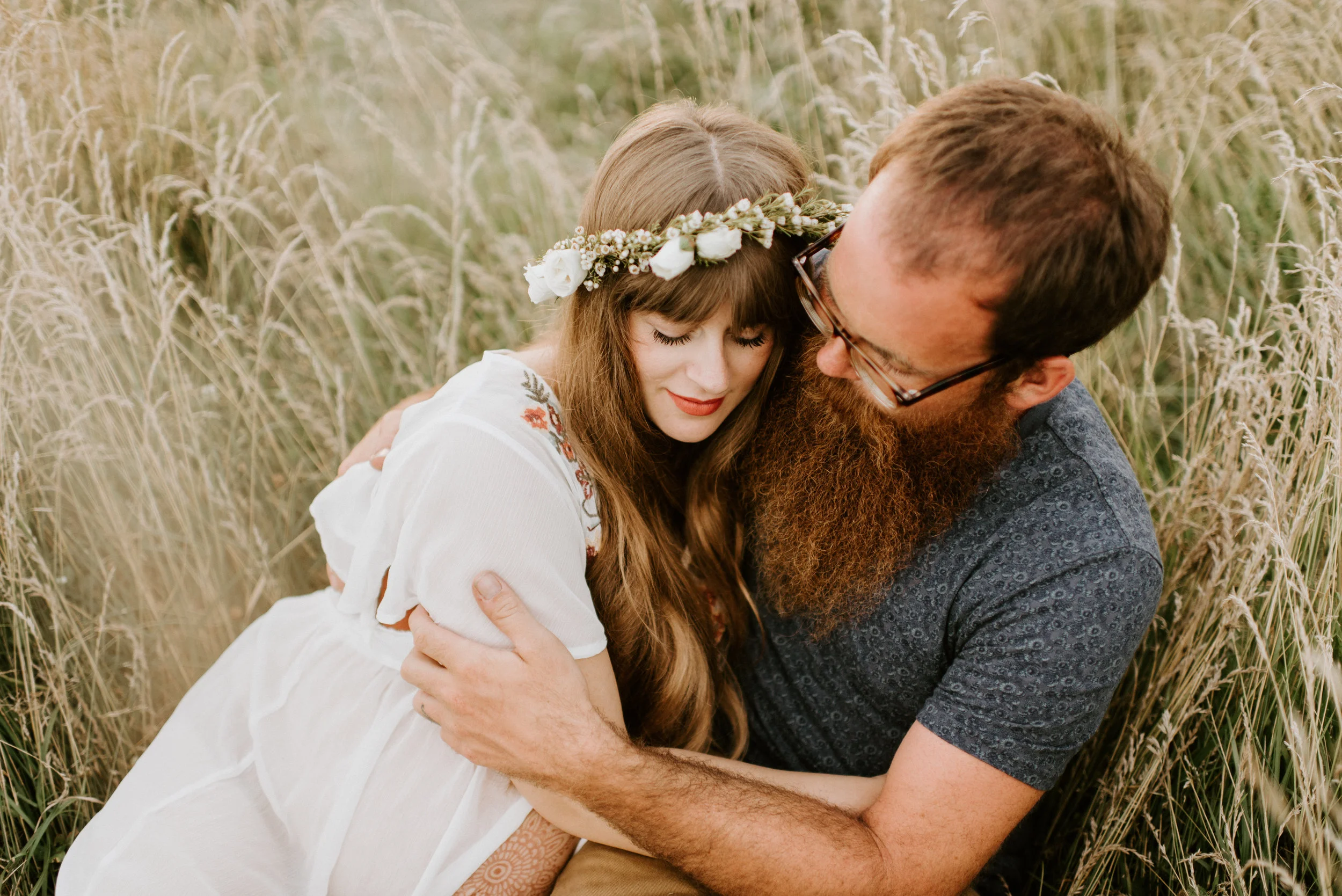 Flower crown for maternity session // Kristen Kaiser Photography