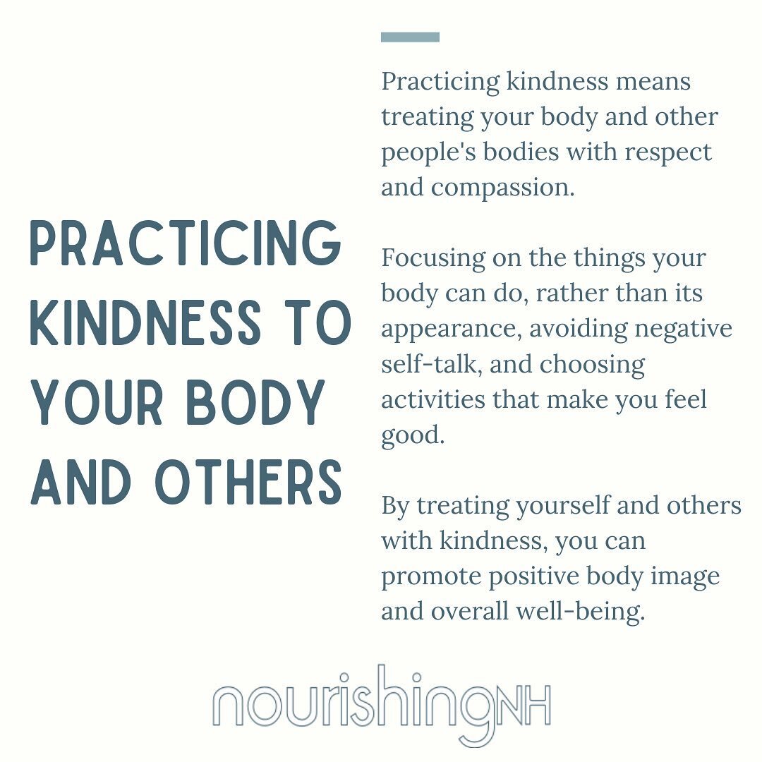 Starting off the week with a call to practice kindness to your body and others! Sometimes we need to gently remind ourselves to speak about our own bodies with kindness and compassion! Diet culture is EVERYWHERE! Practicing kindness is just that, a p