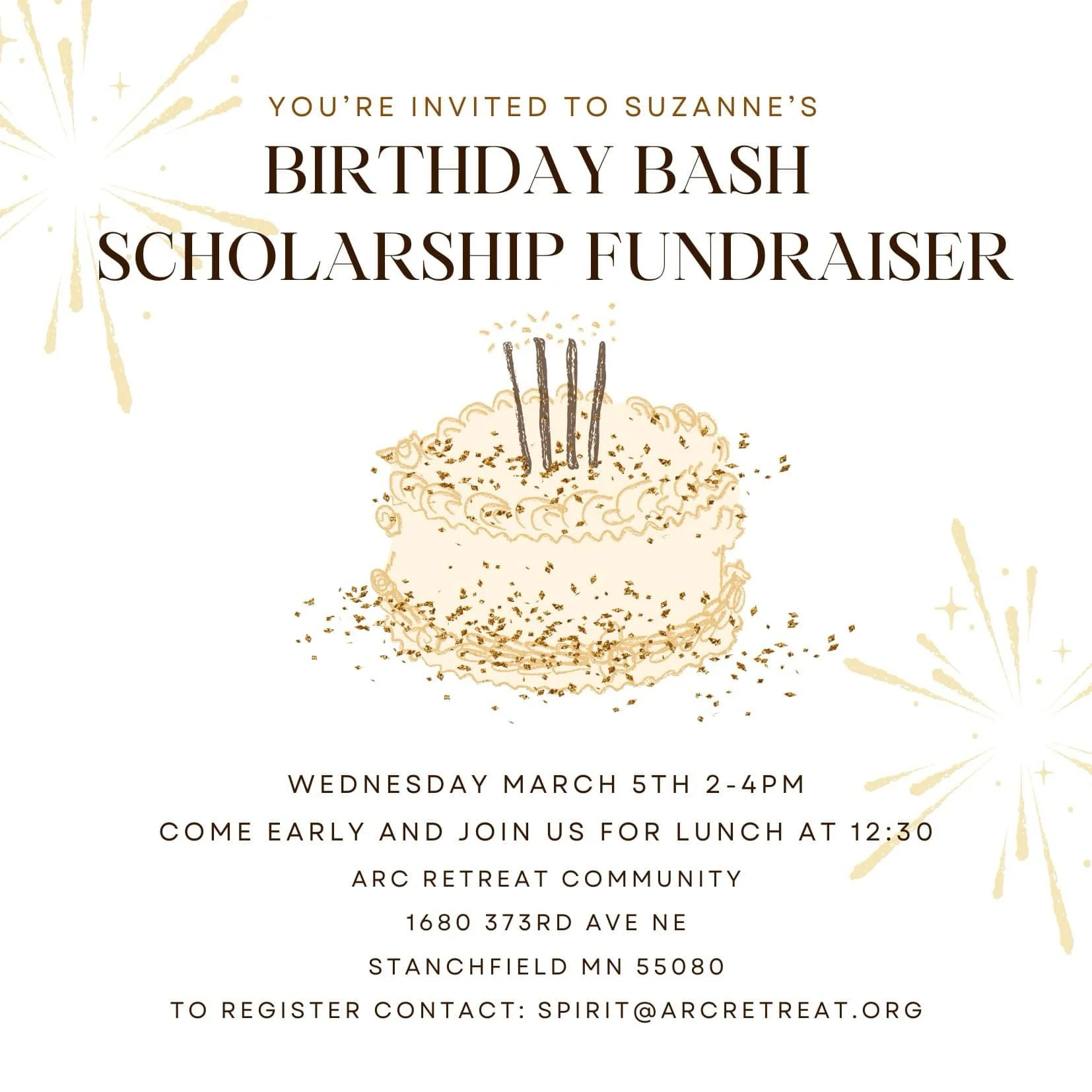 Suzanne's Birthday Bash Scholarship Fundraiser at the ARC!