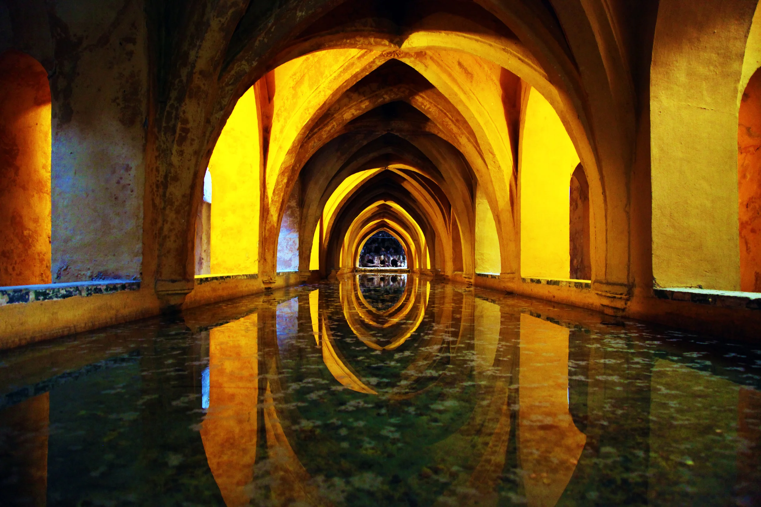 Reflecting Pool, Grotto, Alcazar Palace, Seville, Spain 2011 (Colors &amp; Abstracts 4)