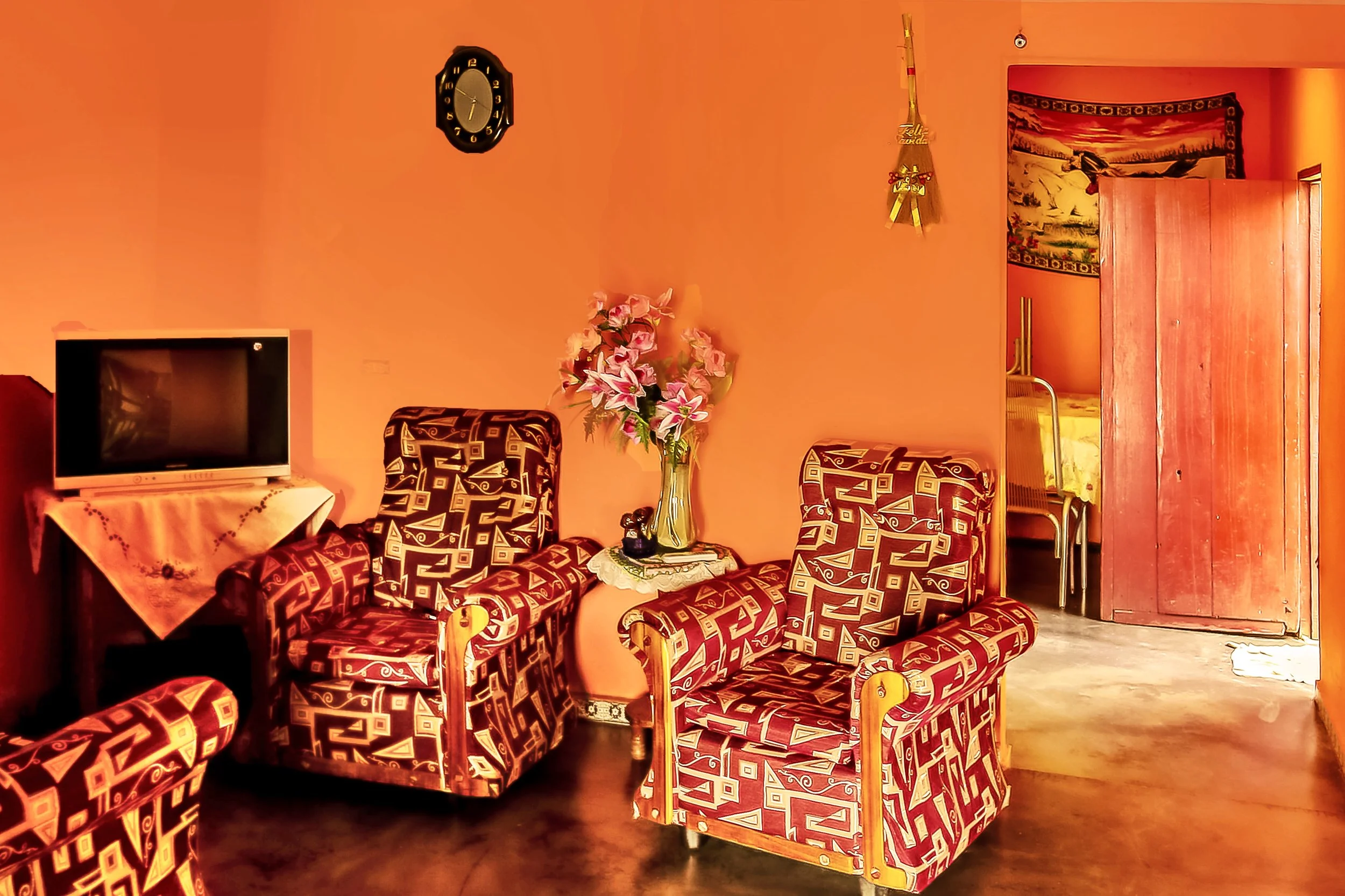 "The Orange Rooms", Tobacco Farm, Near Vinares, Cuba 2015 (Interiors 4)