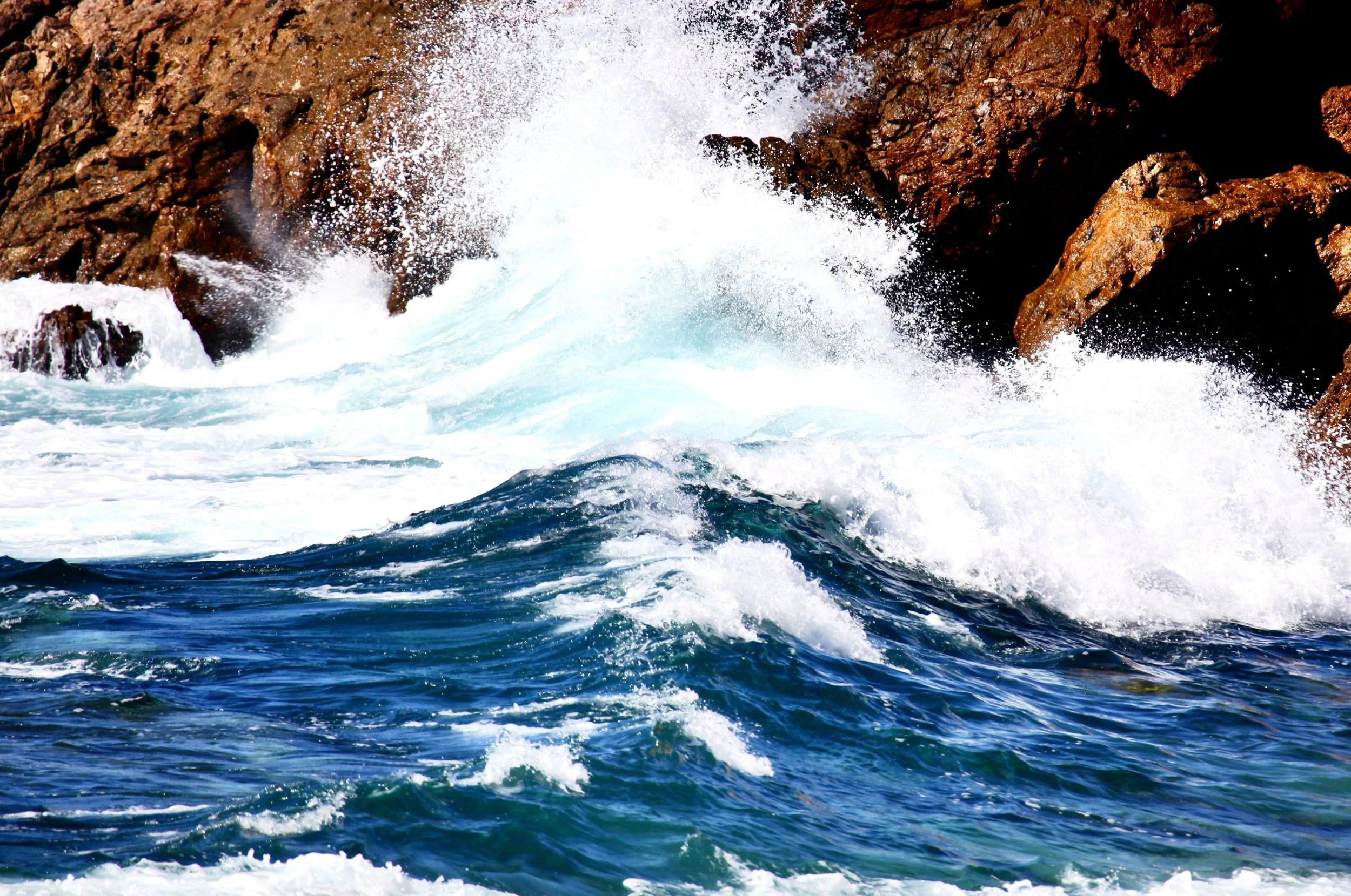 Crashing Waves and Rocks, Cabo San Lucas, Mexico 2010 (Natural Landscapes 6)