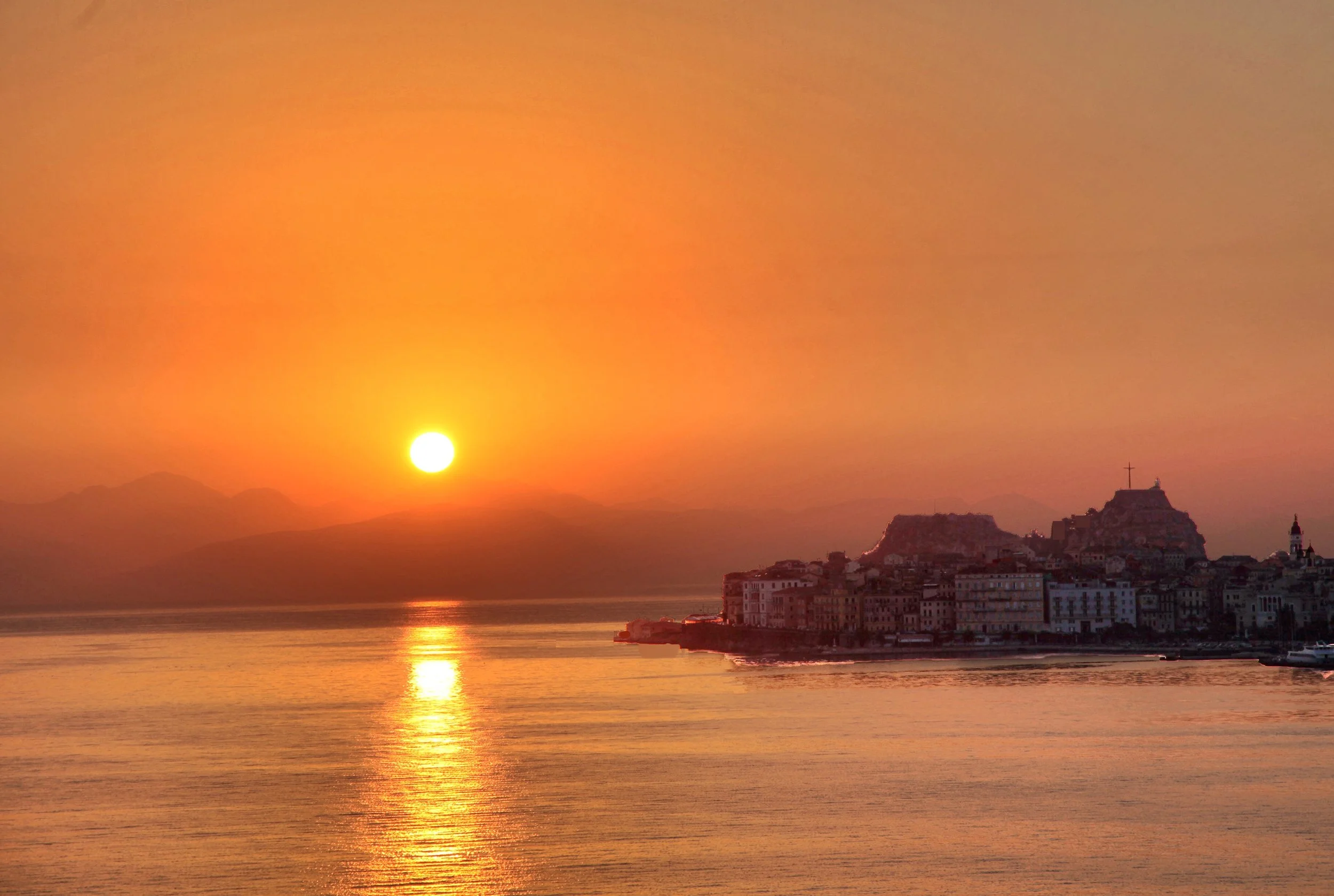 Sunset, Leaving Corfu, Greek Isles, 2013 (Special Places 1)