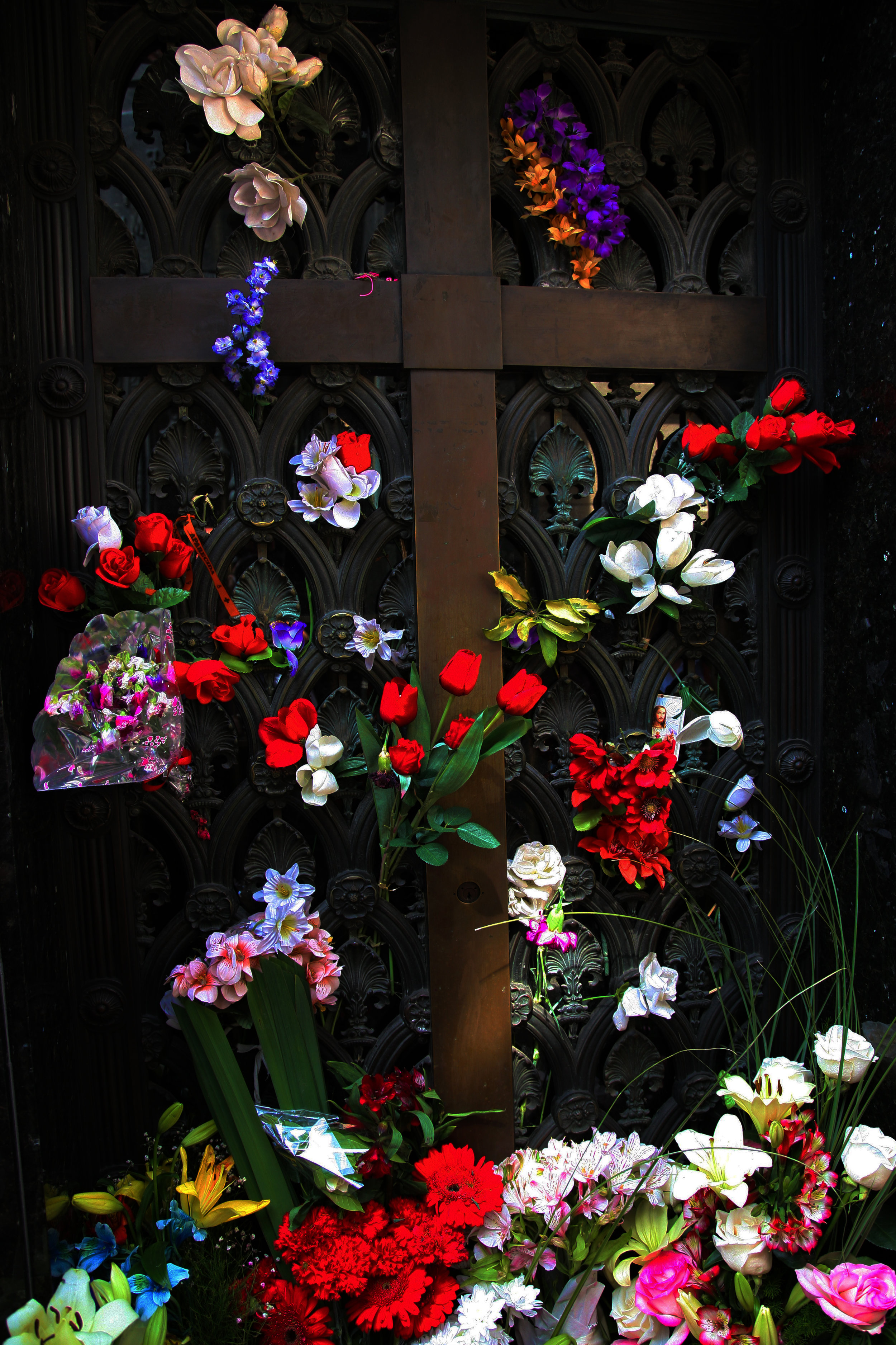 Flowers at Evita Peron Toombsite, Recoleta Cemetery, Buenos Aires, Argentina 2009 (Still Life 1)