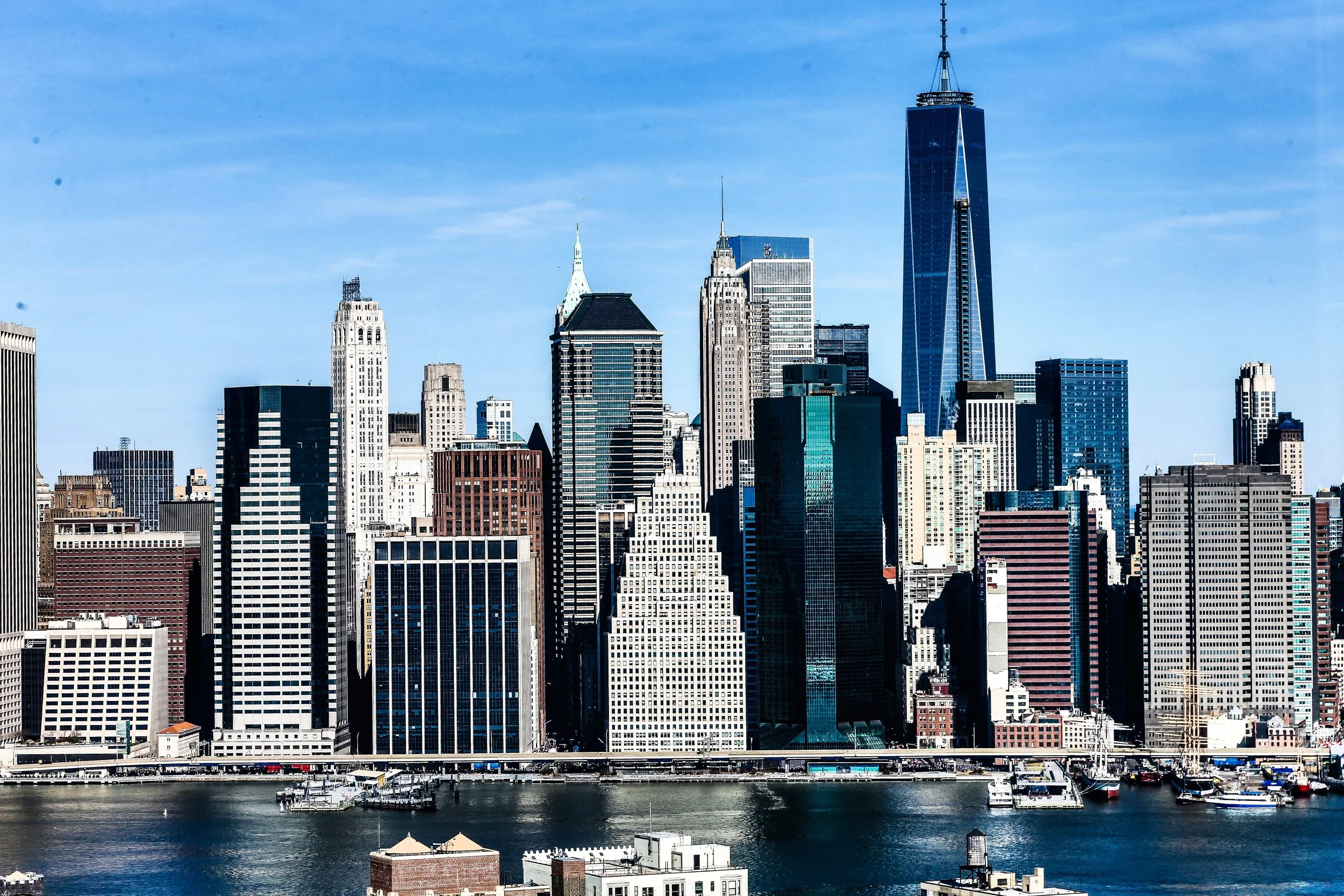 Financial District Manhattan from DUMBO, Brooklyn, NYC 2014 (Urban Landscapes 8)
