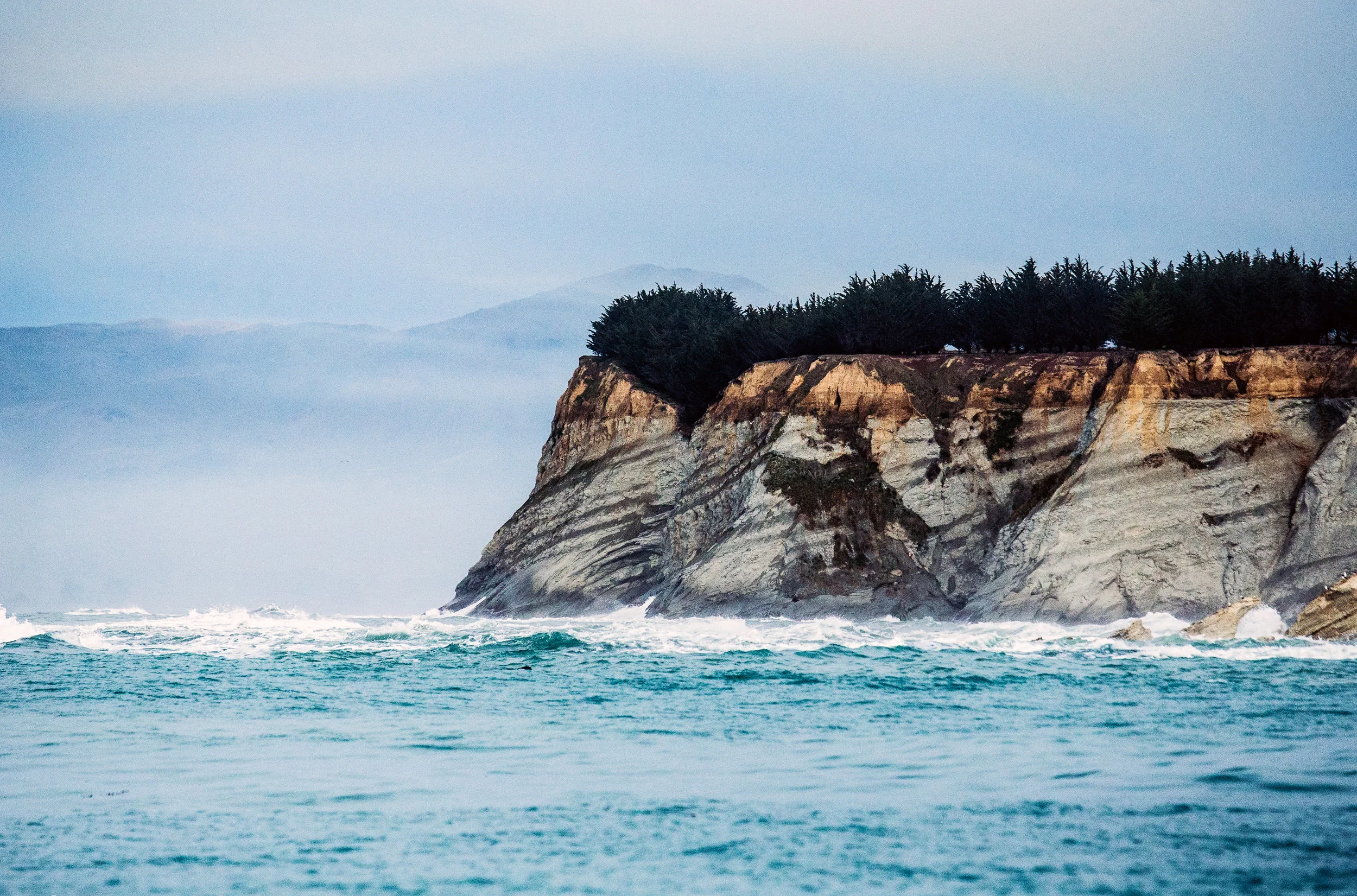 Pacific Ocean and Bluffs, Kaicoura, South Island, New Zealand 2017 (Natural Landscapes 25)
