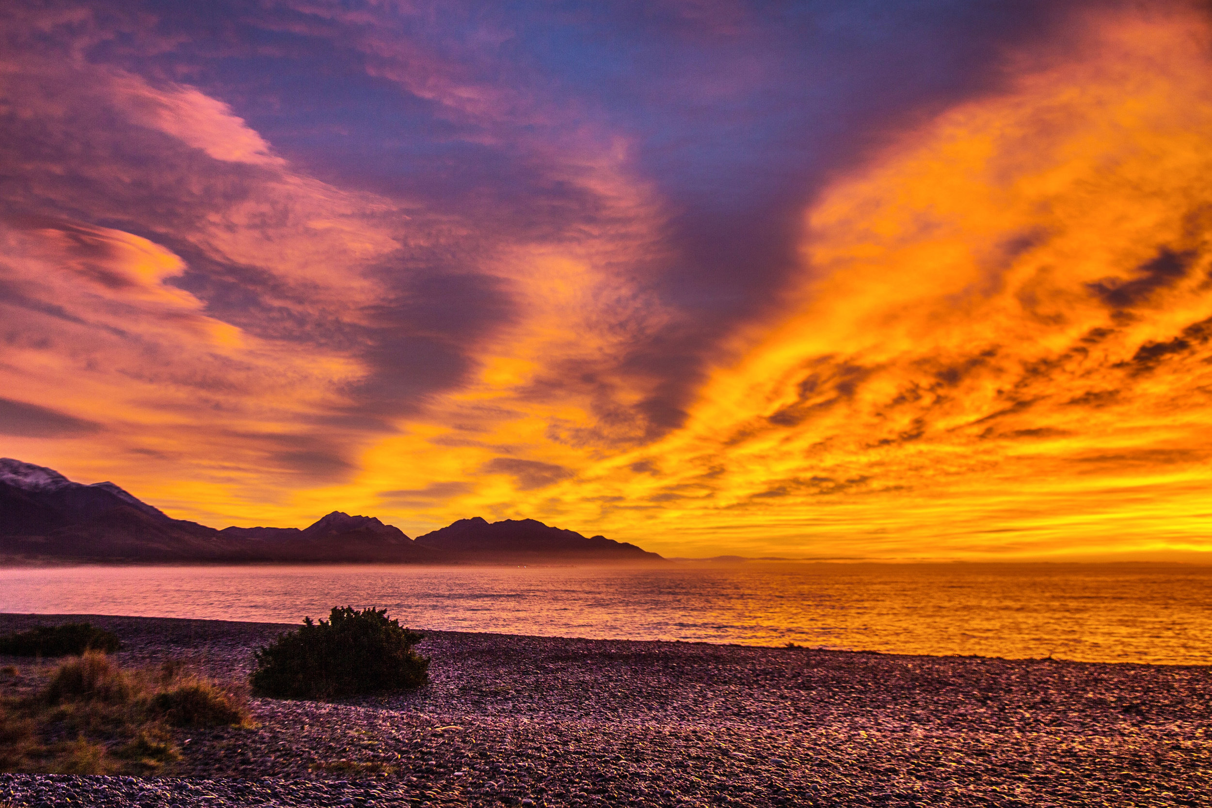 Sunrise Over the Pacific, Kaicoura, South Island, New Zealand 2017 (Natural Landscapes 26)