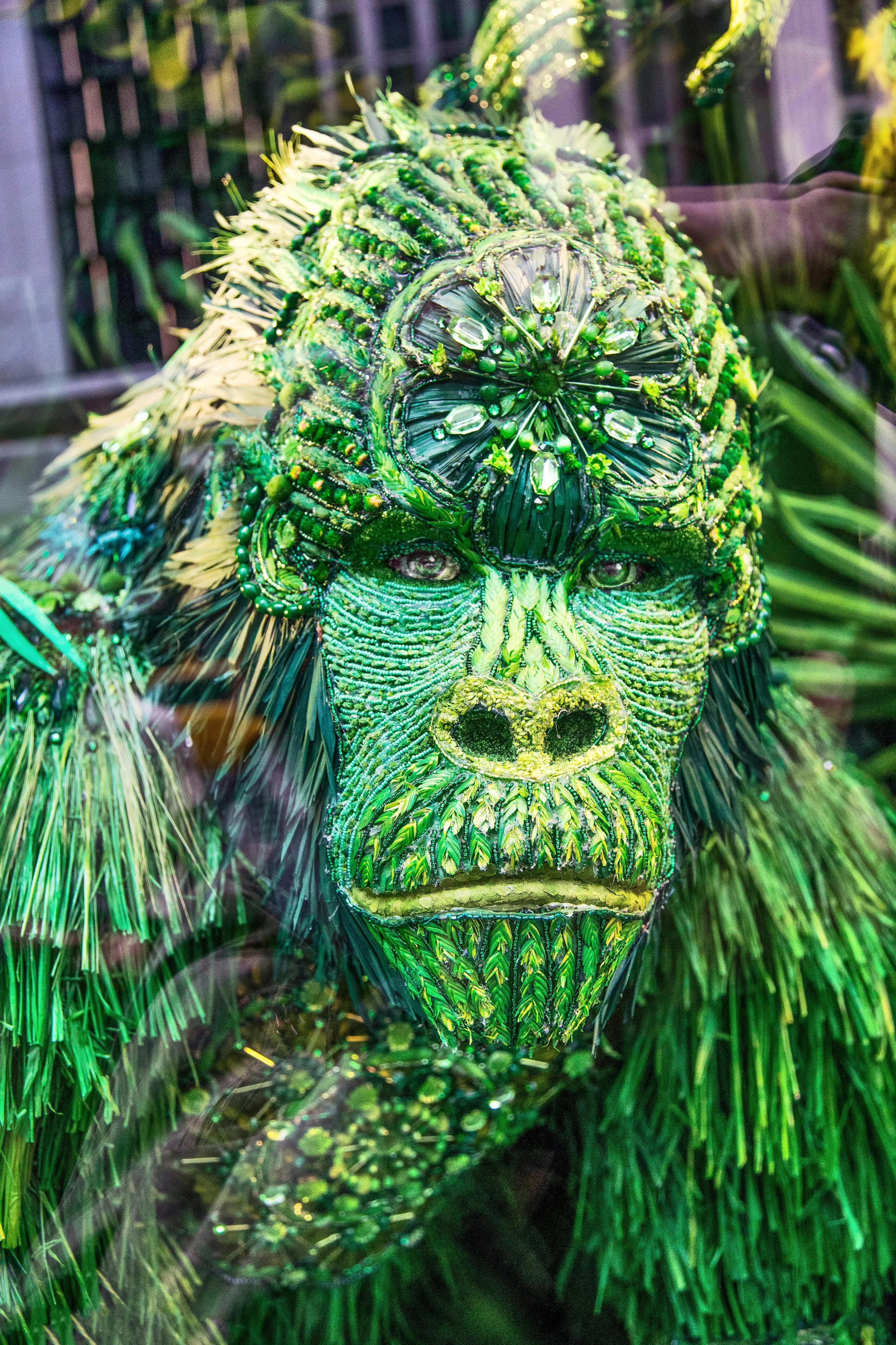 Green Gorilla, Holiday Window, Bergdorfs, Fifth Avenue, Manhattan, NYC 2016 (Still Life 13)