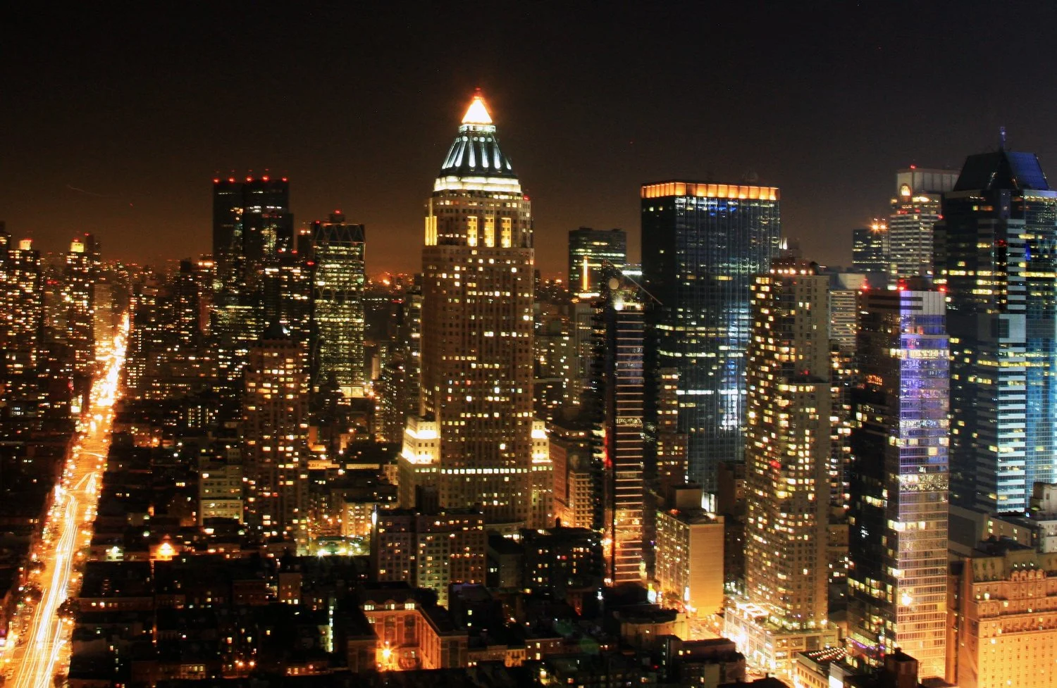 New York at Night, Midtown Manhattan from the Beatrice at 29th Street, Manhattan, NYC 2009 (Urban Landscapes 4)