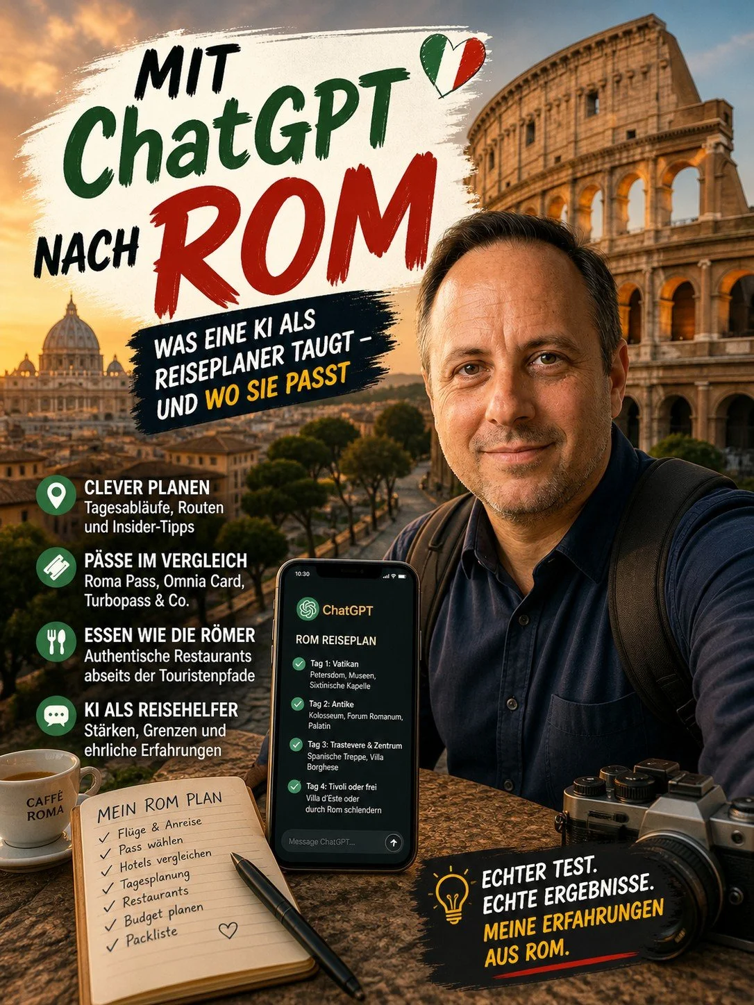 Mit ChatGPT nach Rom: Was eine KI als Reiseplaner taugt – und wo sie versagt