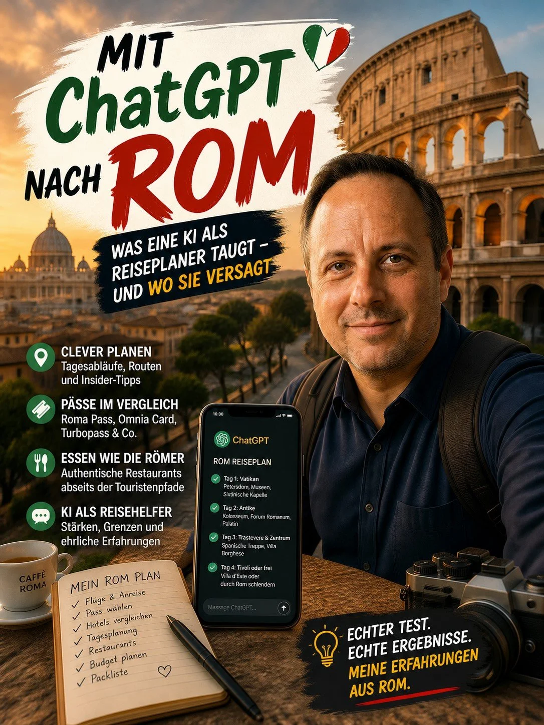 Mit ChatGPT nach Rom: Was eine KI als Reiseplaner taugt – und wo sie versagt