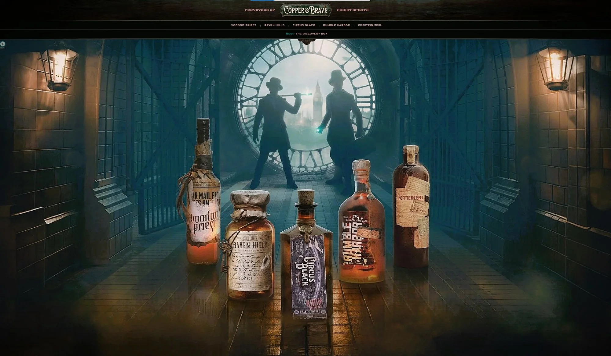 Gin-Tasting, Raven Hills, Website der Firma Copper & Brave