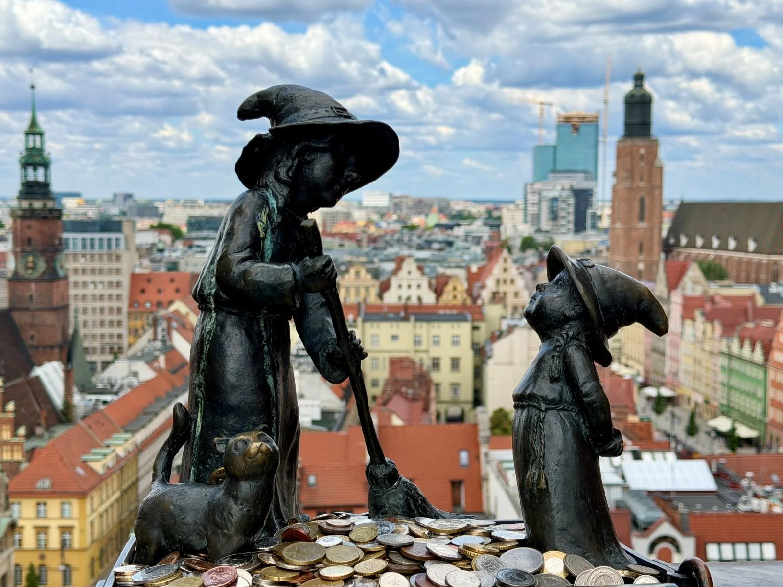Blick von der Hexenbrücke der Kirche St. Maria Magdalena auf Breslau - Reiseblog Polen