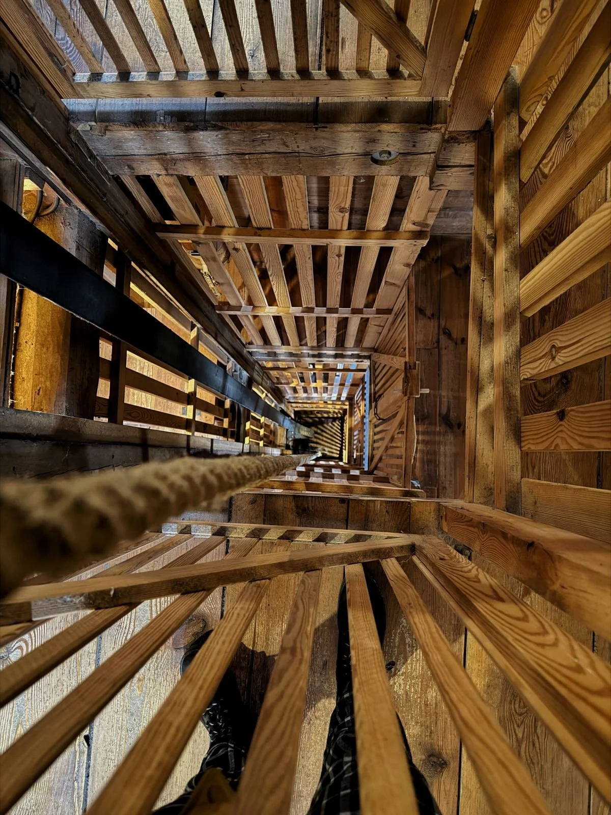 Ausflugsziel Brandenburg - Mühle Straupitz - Fahrstuhlschacht in der Mühle