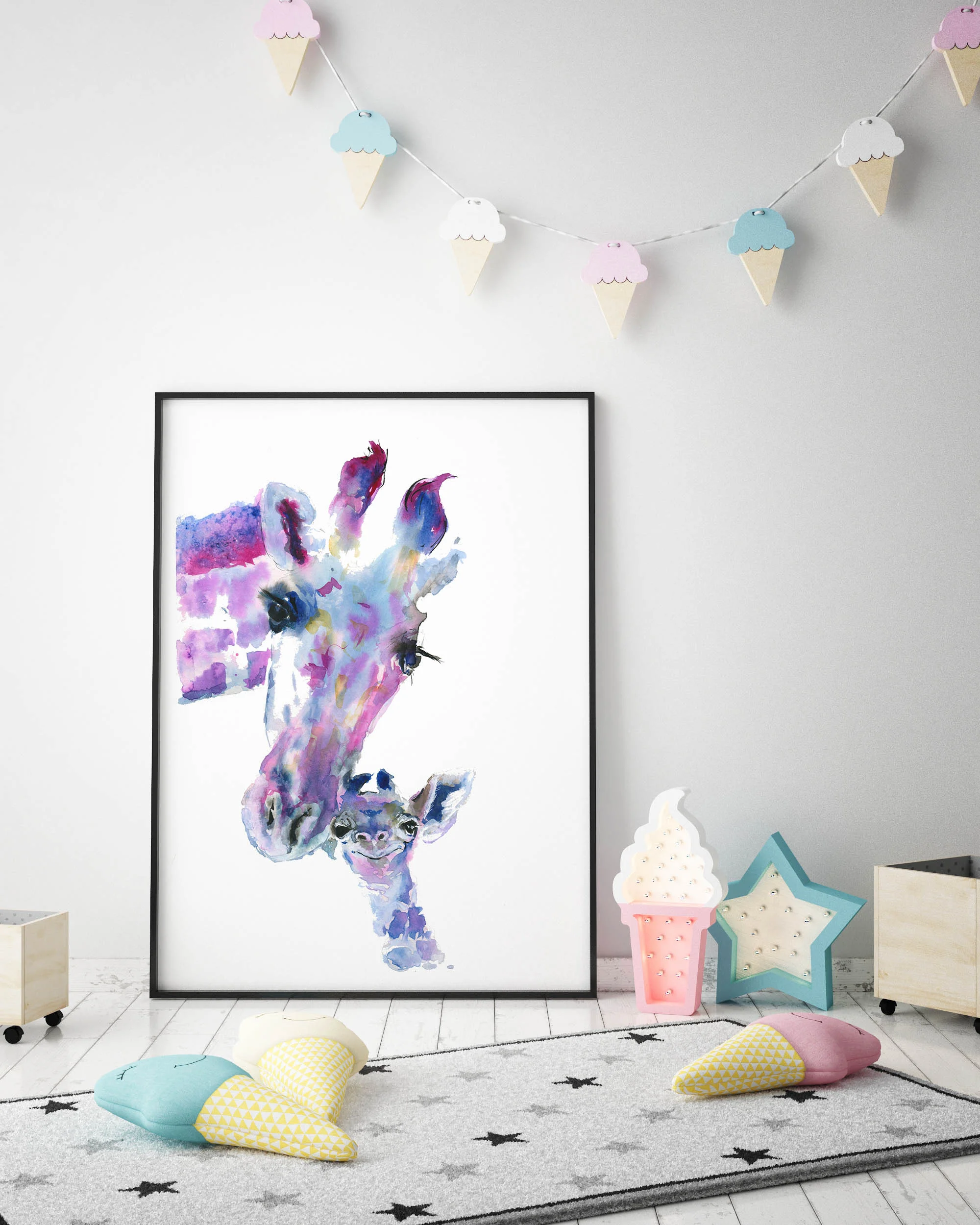 Giraffe Mumma and Baby - Download only