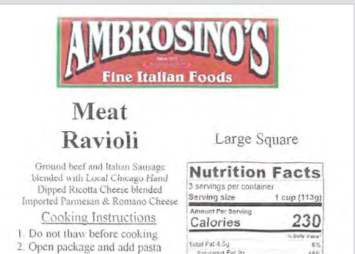 Avanza Pasta, LLC Recalls Beef and Poultry Products Produced Without Benefit of Inspection