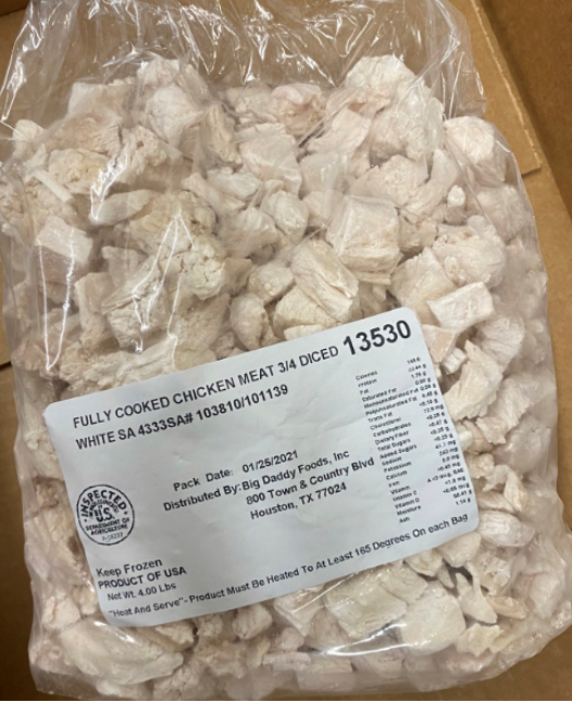 FSIS Issues Public Health Alert for Frozen, Cooked Diced Poultry Products Due to Possible Listeria Contamination