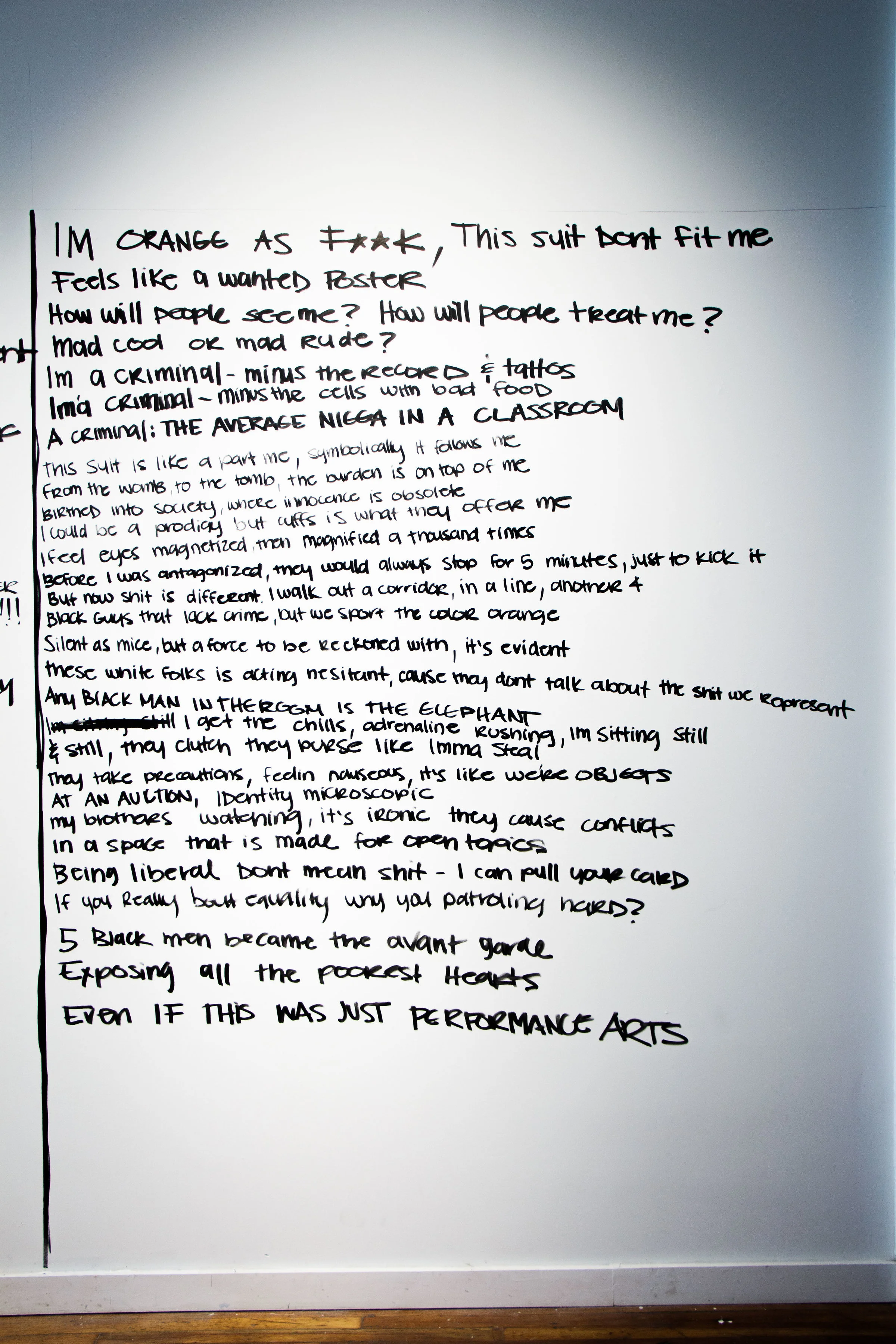 Writings On The Wall - The Orange Jumpsuit