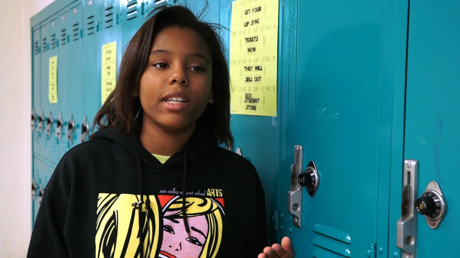 Still from middle school student interview