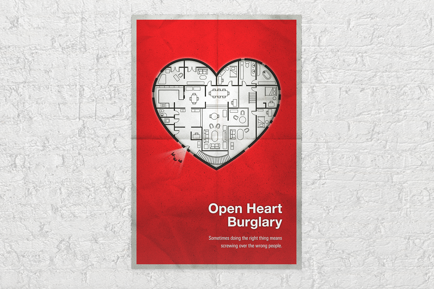  Poster design for the web series  Open Heart Burglary.  