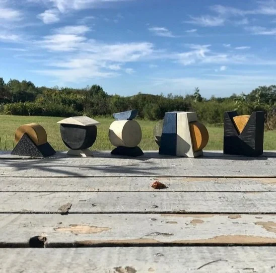 Sunset boxes | poplar, milk paint | 2023